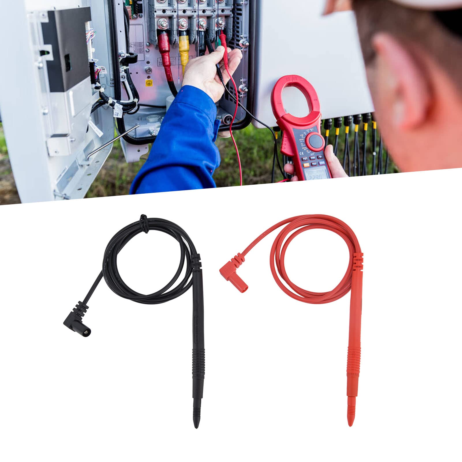 Professional Gold Plated Multimeter Test Leads - 1000V 10A Accurate Probes for LED Lights, Chip Capacitors & Resistors - Ideal for Electronics Repair, DIY Projects & Electrical Testing