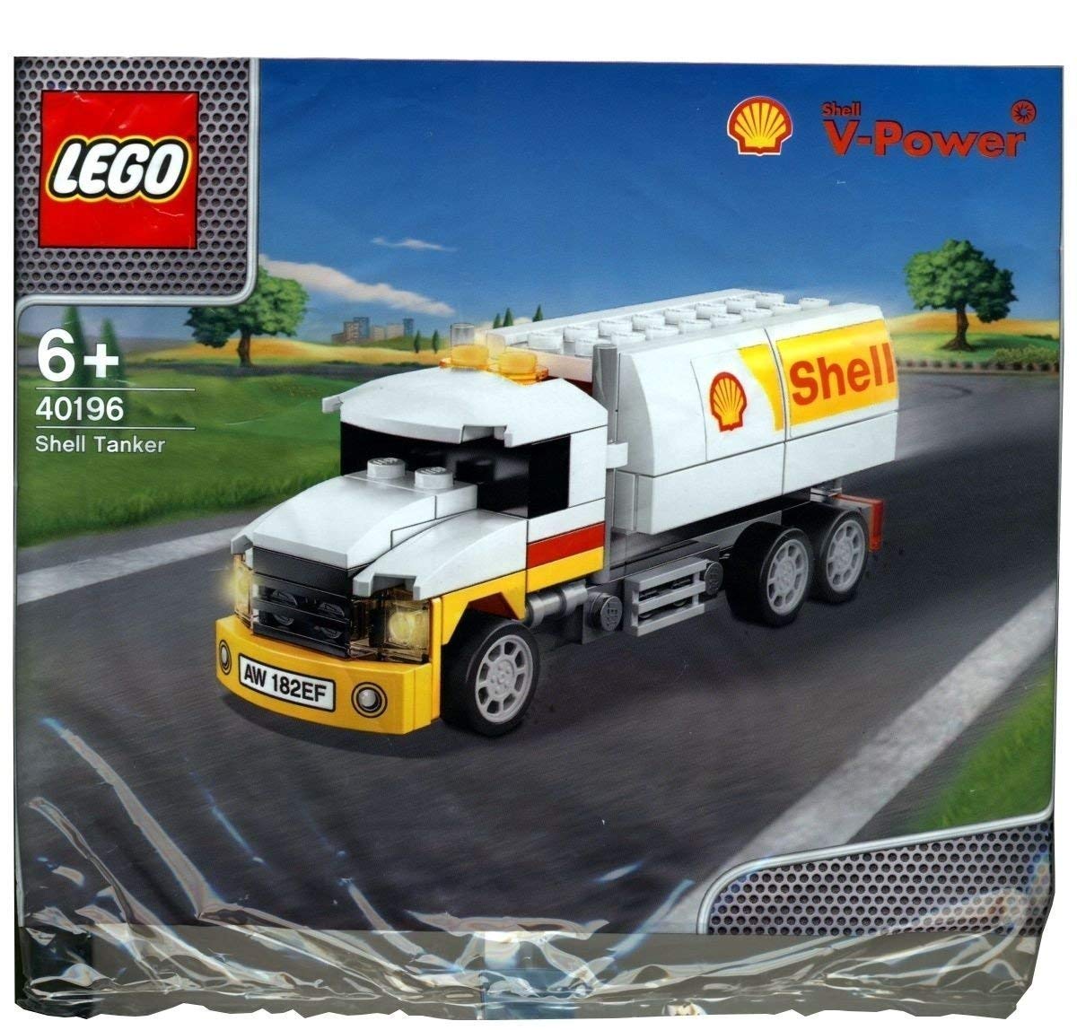 LEGO Shell V-Power Tanker Truck 40196 Limited Edition Building Set - Collectible Model Car for Adults & Kids, Perfect for Display & Gift Giving
