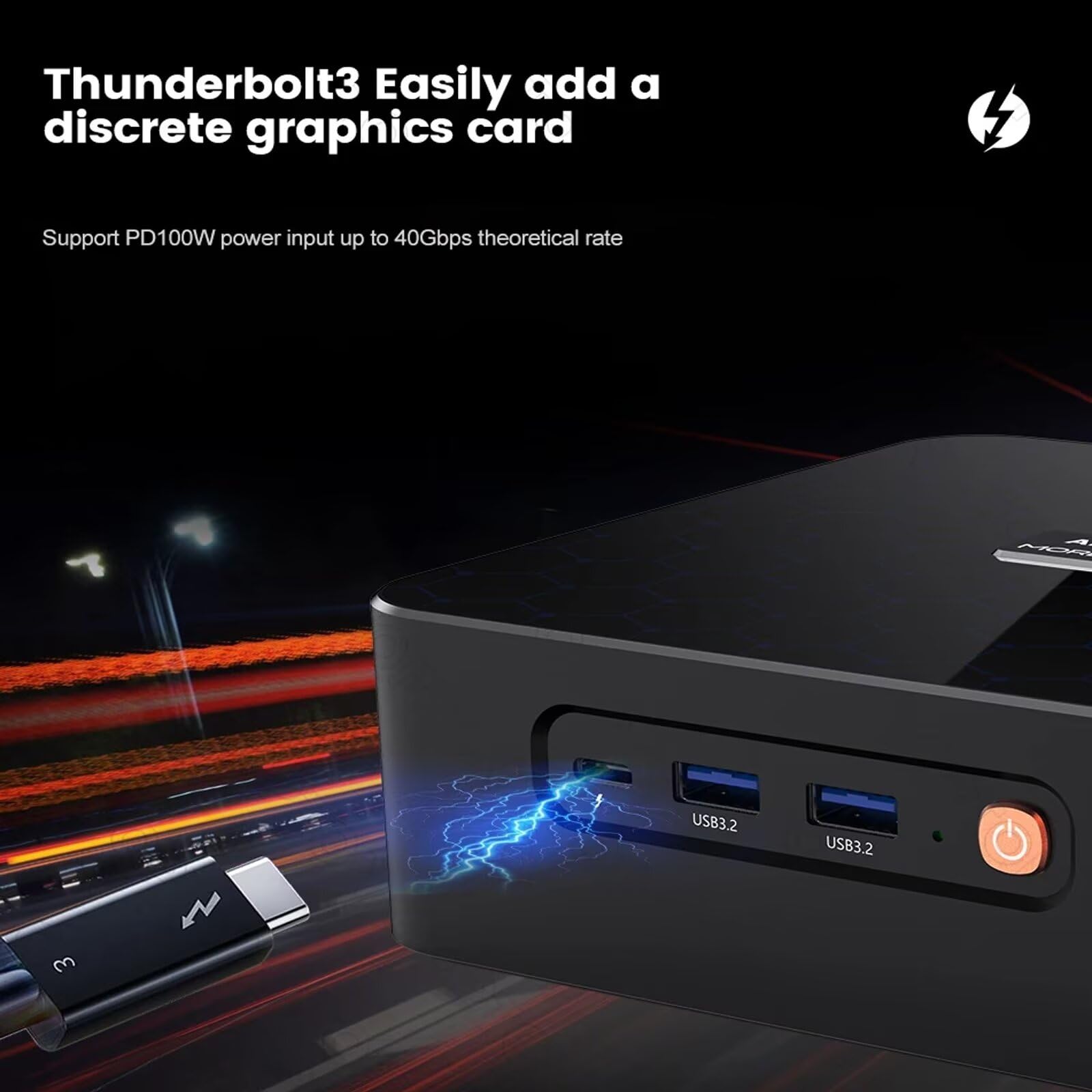 Tuofudun AI Mini PC with Ryzen 9 8945HS | 2x DDR5 RAM | 2x PCIe 4.0 | Dual 2.5G LAN | Windows 11 | WiFi 6 | Compact Gaming Desktop Computer for Home Office, Streaming & Esports