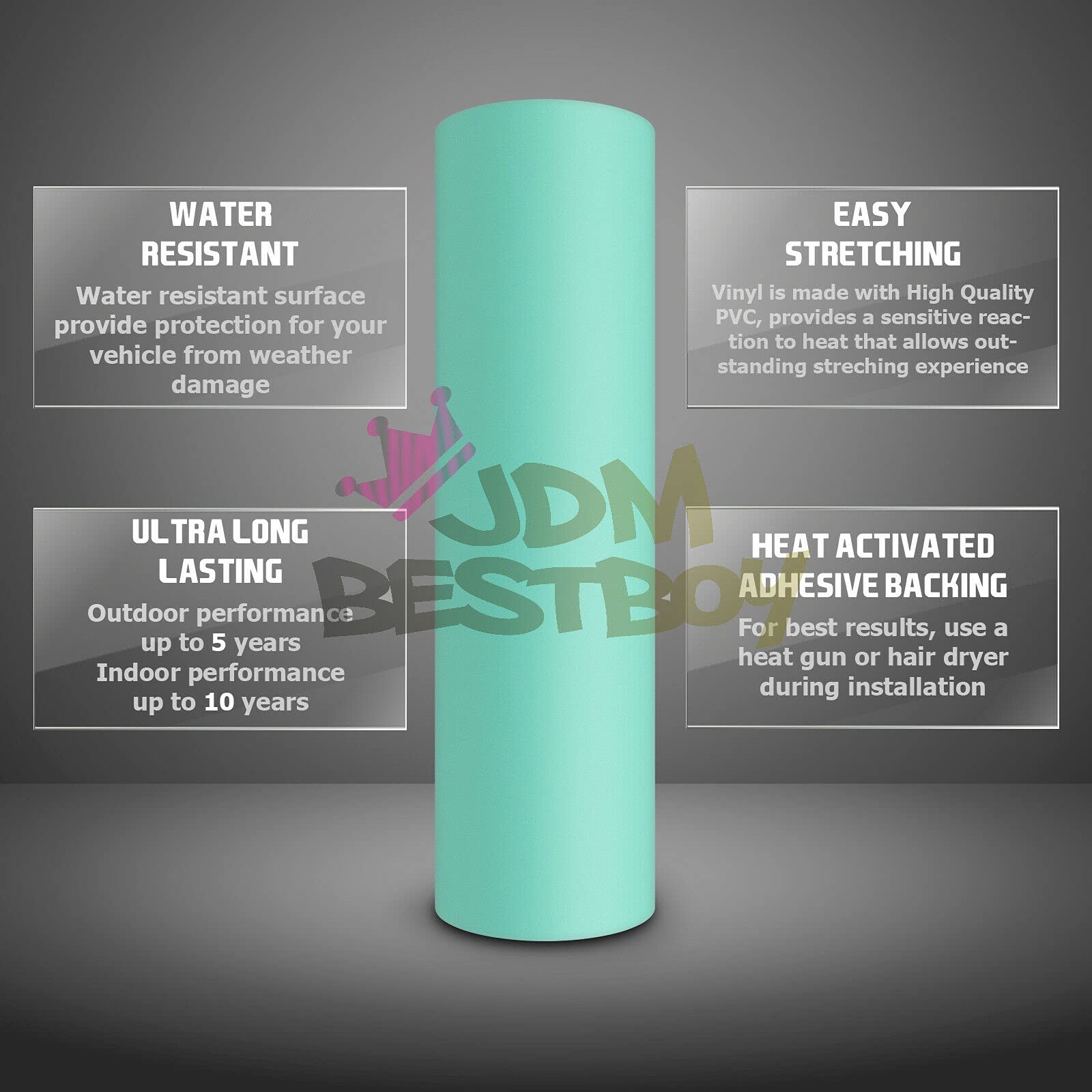 Matte Black Vinyl Wrap Sticker - 60