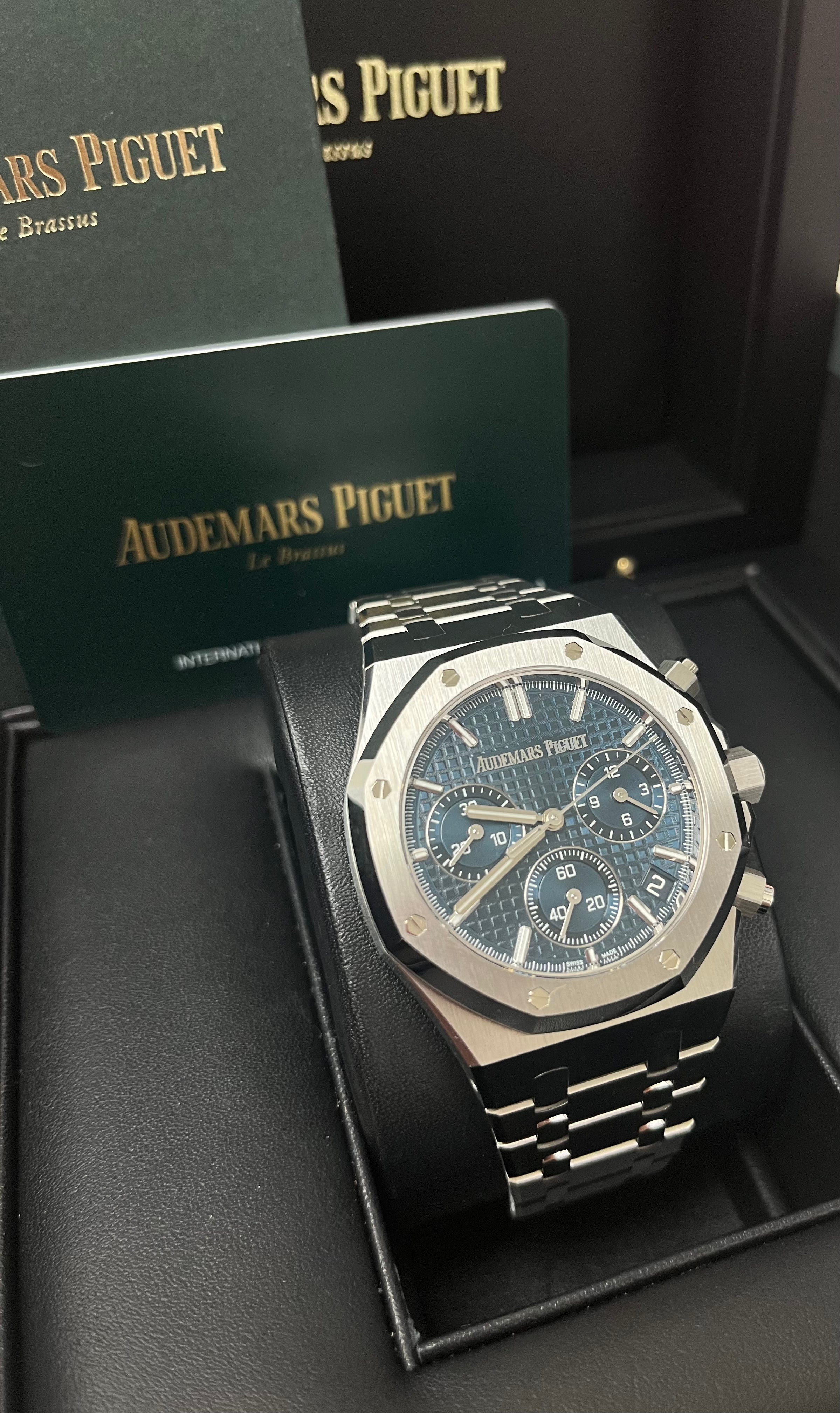 Audemars Piguet Royal Oak 50th Anniversary Men's Watch - 26240ST.OO.1320ST.01 - Stainless Steel Bracelet, Blue Dial - Luxury Timepiece for Special Occasions & Collectors