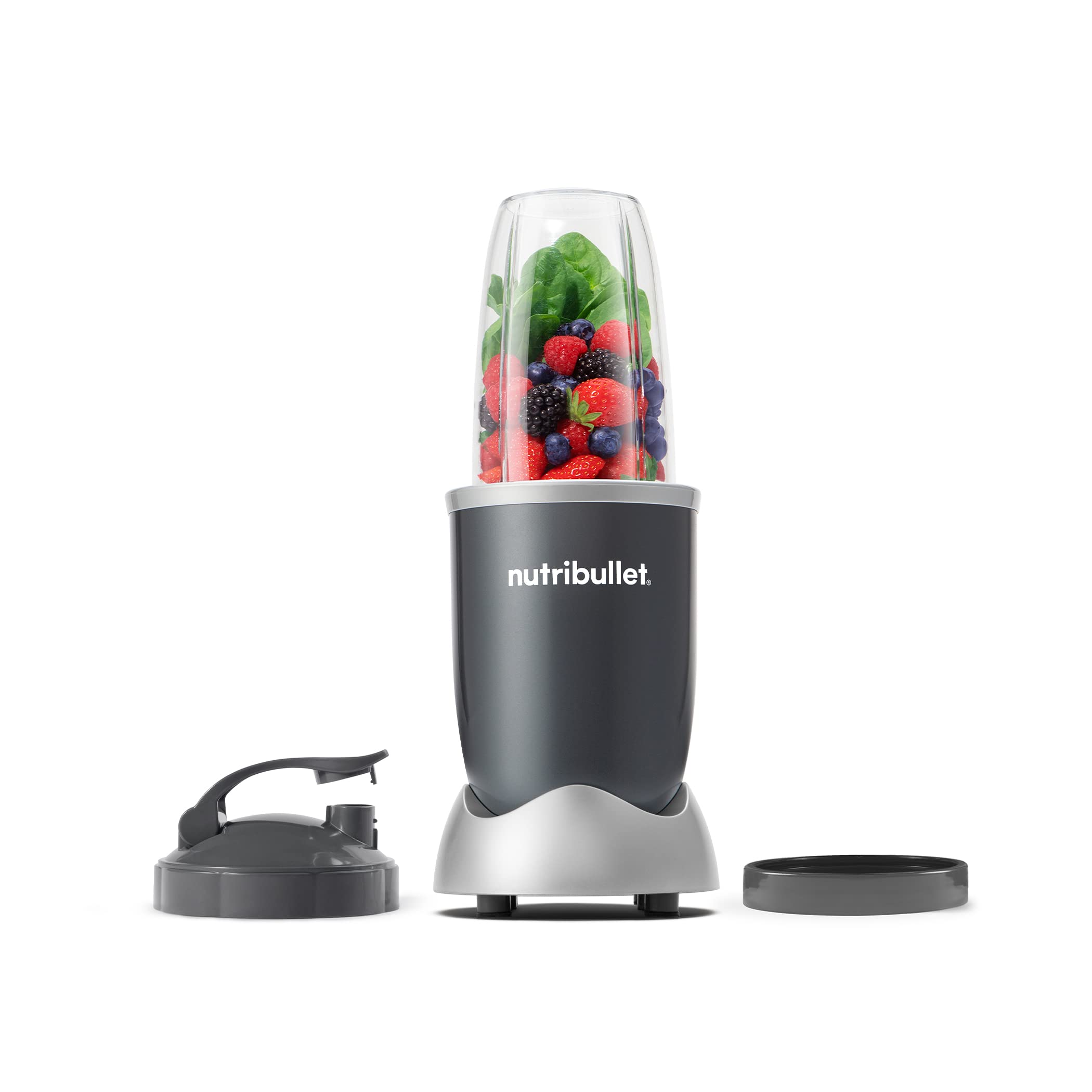 Nutribullet 600W Personal Blender - 24oz Gray (NBR-0601) for Smoothies, Protein Shakes, Meal Prep & Frozen Drinks | Perfect for Kitchen, Gym & Healthy Lifestyle