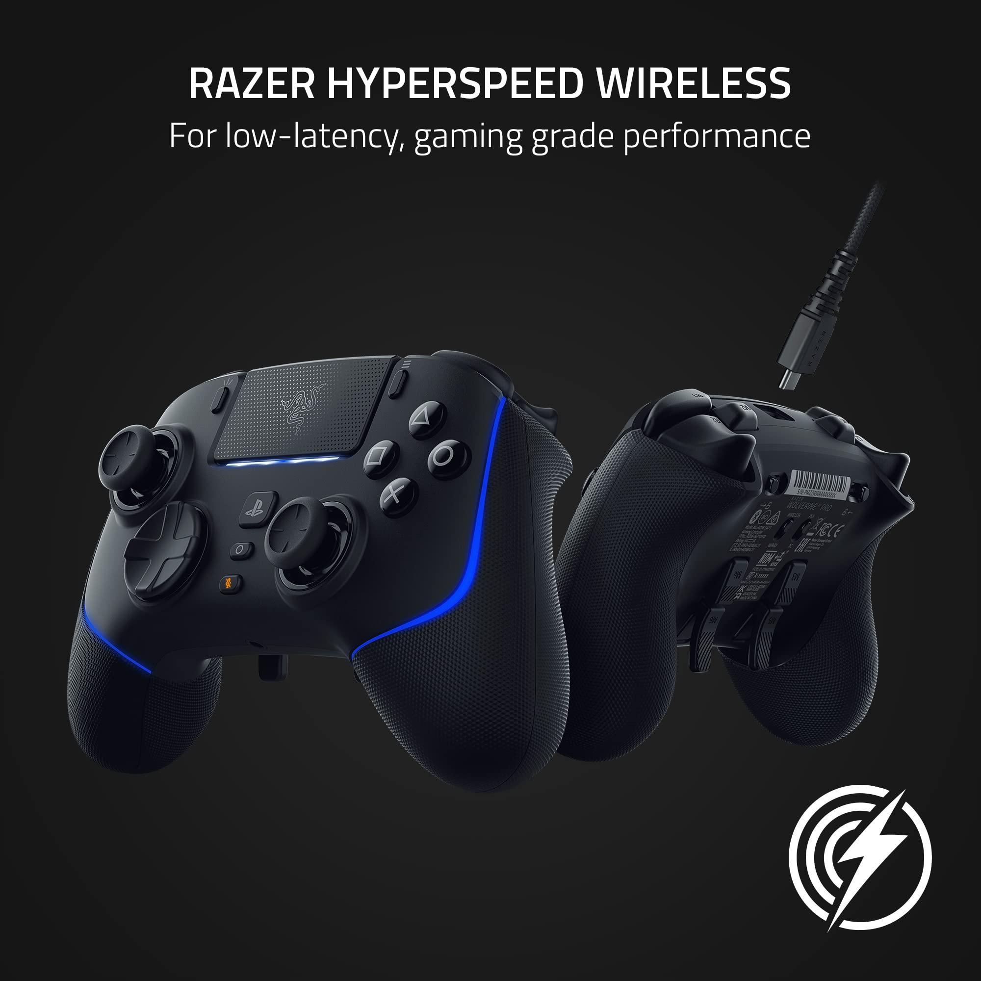 Razer Wolverine V2 Pro Wireless Gaming Controller - Hyperspeed Connection, Mecha-Tactile Buttons, 8-Way D-Pad | Premium PC & Xbox Controller for Competitive Gaming (Renewed, Black) - Perfect for Esports, FPS, and Action Games