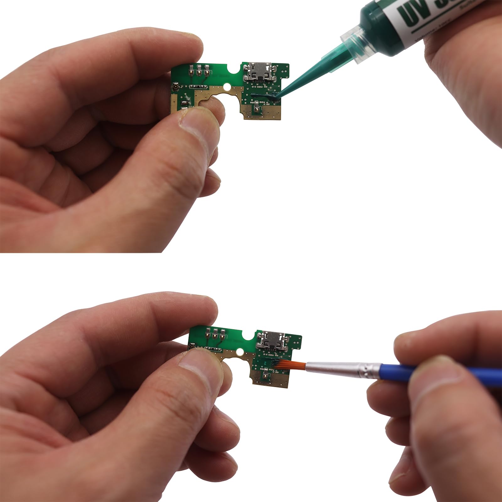 10CC Green UV Curing Solder Mask Ink - PCB BGA Repair, Anti-Corrosion Solder Resist Paste for Circuit Board Protection | DIY Electronics, PCB Maintenance & Component Repair