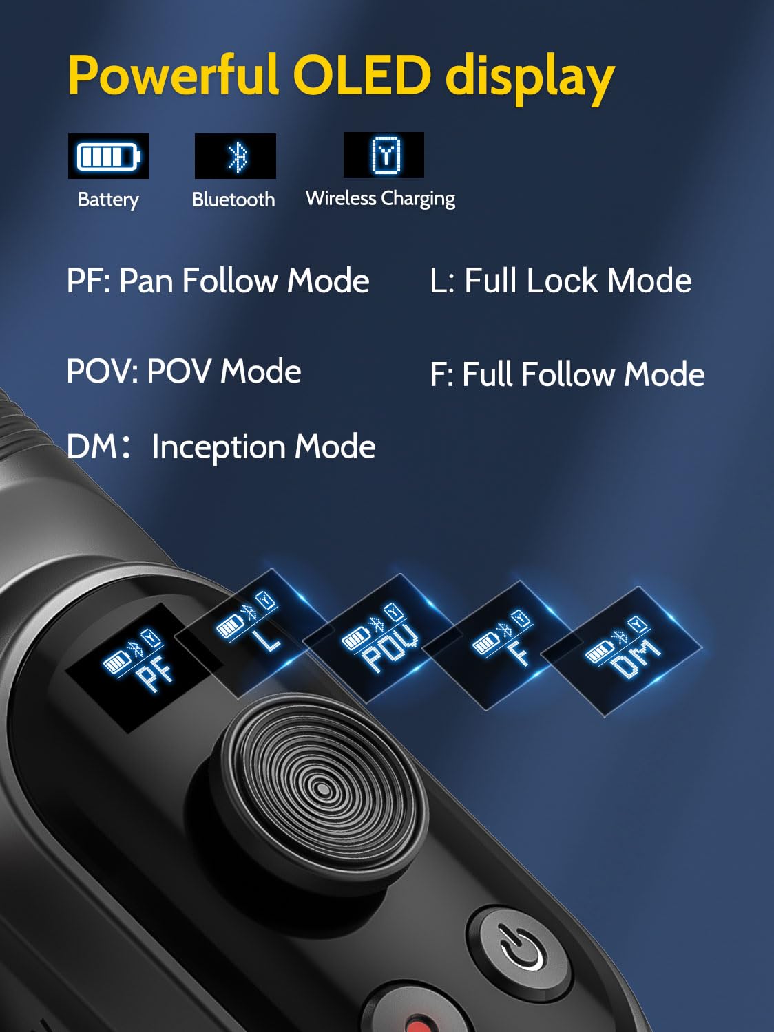 AOCHUAN XPRO KIT Black - Professional 3-Axis Smartphone Gimbal Stabilizer with RGB Magnetic Light & OLED Display for iPhone/Android | Face Tracking, Gesture Control | Perfect for Vlogging, Live Streaming & Content Creation