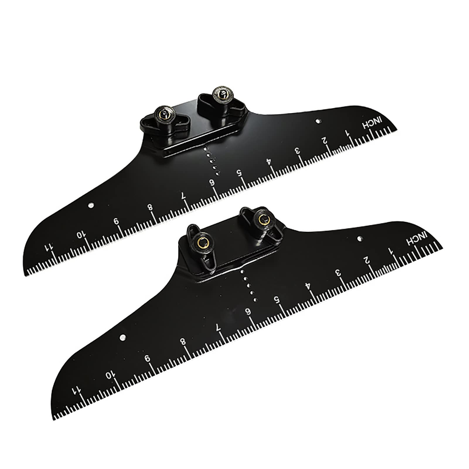 Adjustable Stair Tread Template Tool - Multi-Purpose Layout Gauge for Stairs, Risers, Shelves & Drywall Cutting - Black with Measurement Scale (Perfect for DIY Home Renovation & Construction Projects)