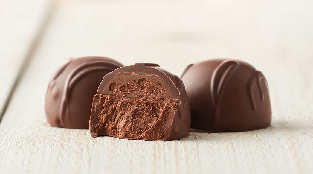Harry & David Milk Chocolate Truffles - 50 Count Bulk Candy Box | Gourmet Chocolate Treats for Gifts, Parties & After Dinner Desserts | Rich Creamy Milk Chocolate Truffles Sampler
