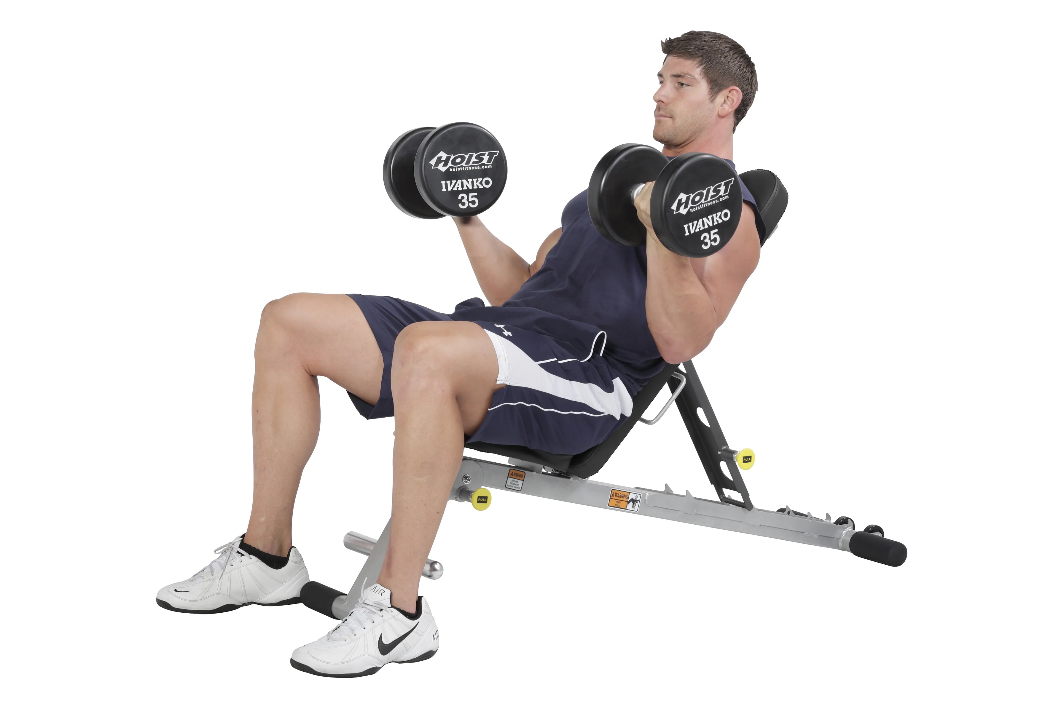 Hoist Folding Multi Bench (HF 4145) - Adjustable Weight Bench for Home Gym, Full Body Workout Equipment - Perfect for Strength Training, Cardio & Small Spaces