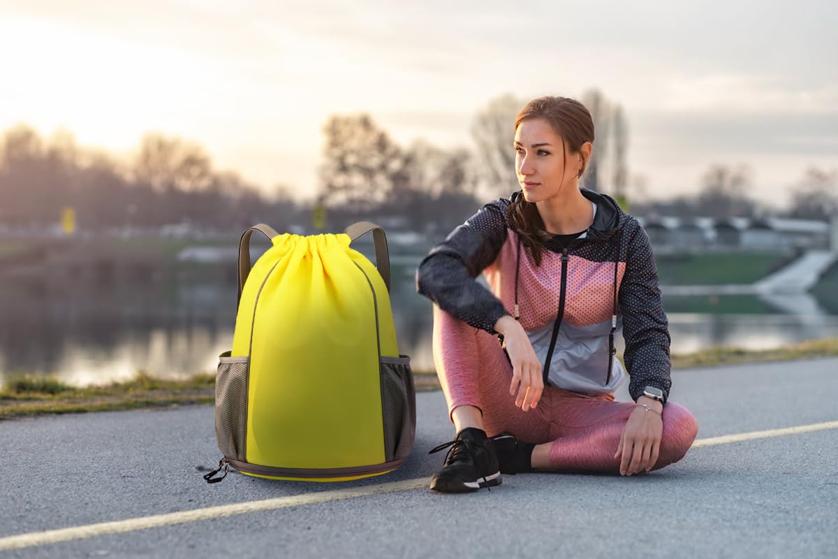 FAVORTALK Waterproof Gym Bag with Drawstring & Wet Compartment - Durable Sports Duffel for Men & Women - Perfect for Gym, Swimming, Travel & Workout