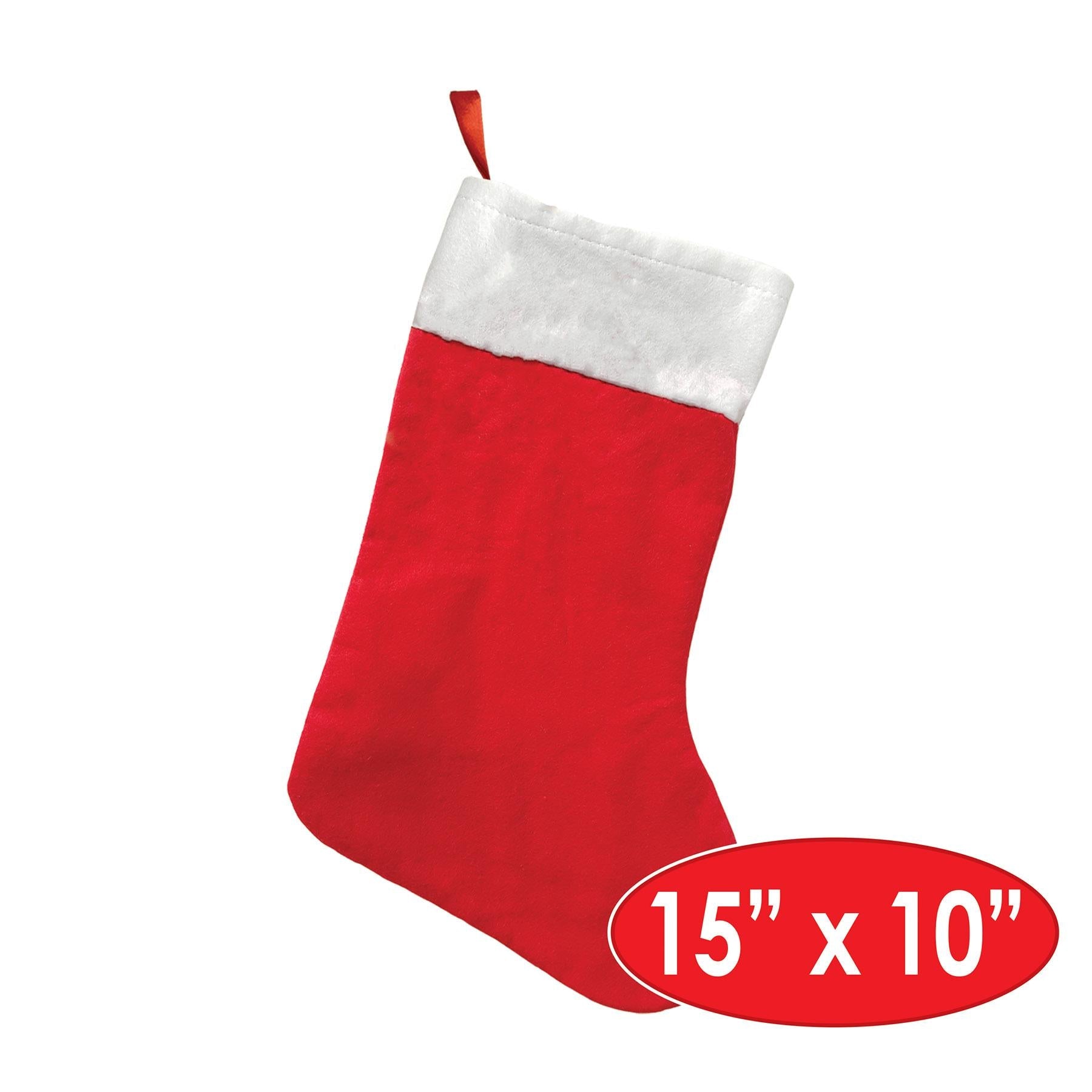 12 Pack Beistle Felt Christmas Stockings for Fireplace Decor - Holiday Hanging Stockings for Gifts, Candy & Festive Home Decor (Red & Green) - Perfect for Christmas Tree, Mantel & Family Gatherings