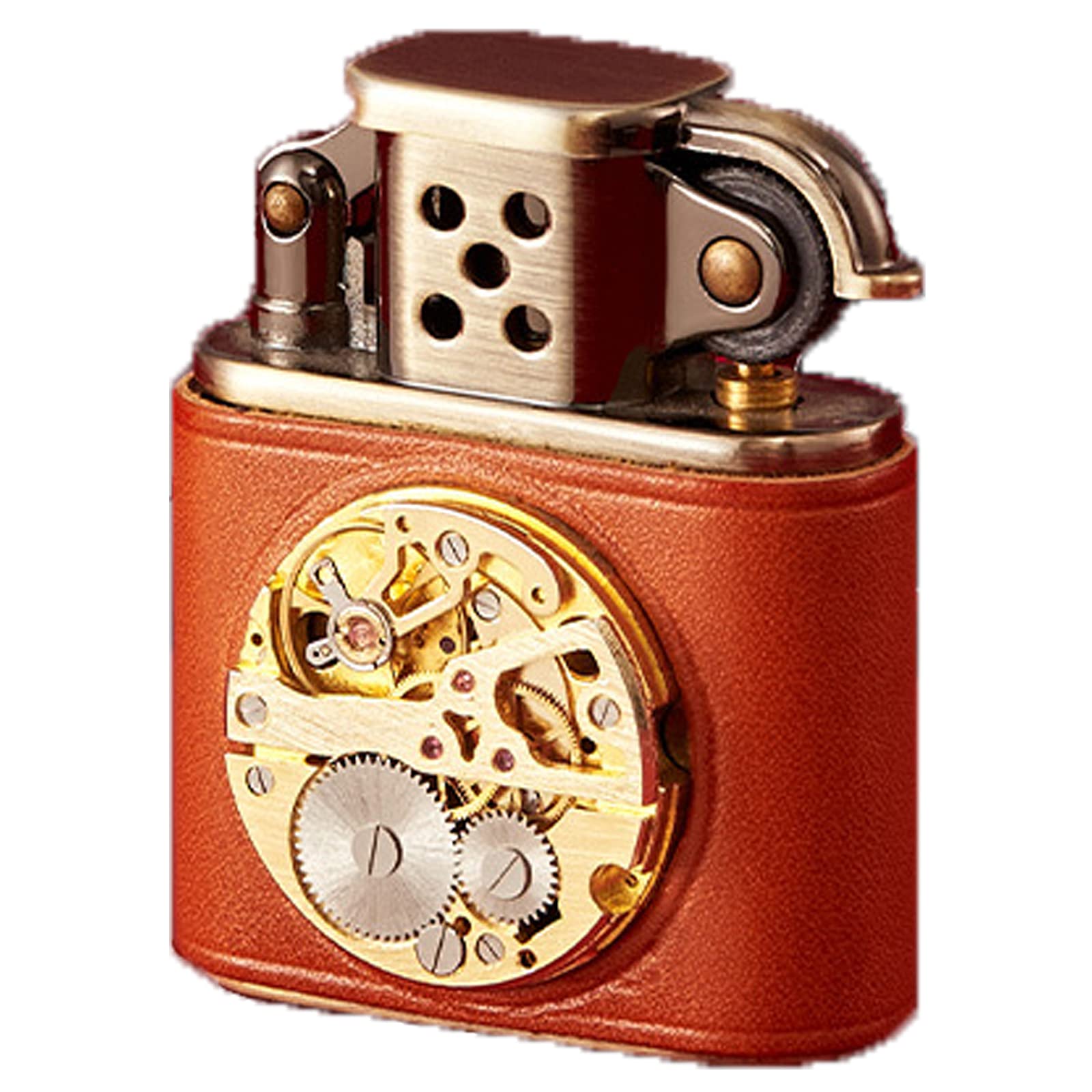 Windproof Refillable Kerosene Lighter with Grinding Wheel Ignition - Portable Antique Design for Cigars, Camping, BBQ & Kitchen Use
