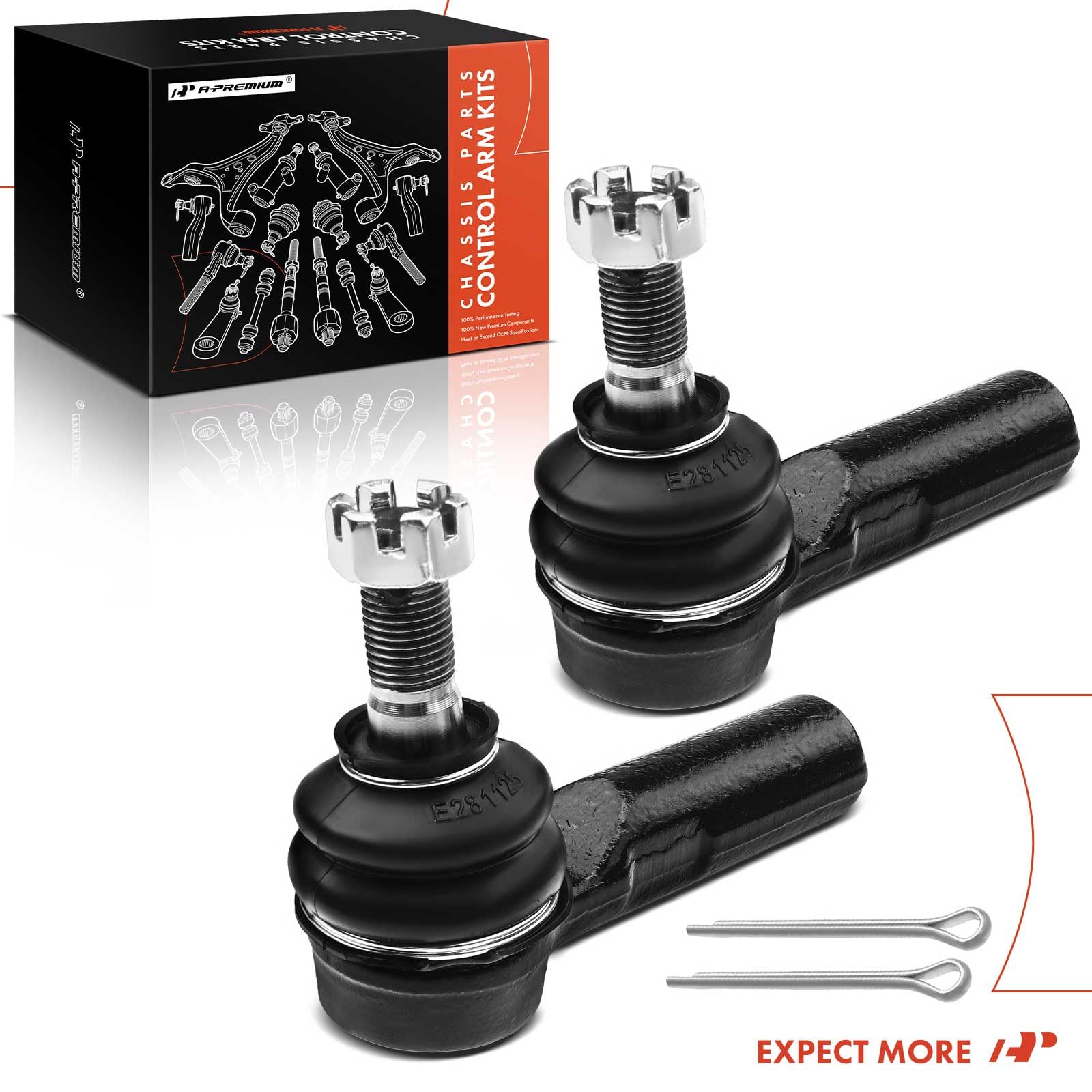 Premium 2-Pack Front Outer Tie Rod Ends for Toyota Camry 87-91, RAV4 96-03, Corolla 85-02, Tercel 87-90, Celica 86-99, Echo, Lexus ES250, Scion xB/xA, Chevrolet Nova/Prizm, Geo Prizm - Durable Suspension Replacement Part for Smooth Steering & Enhanced Vehicle Control