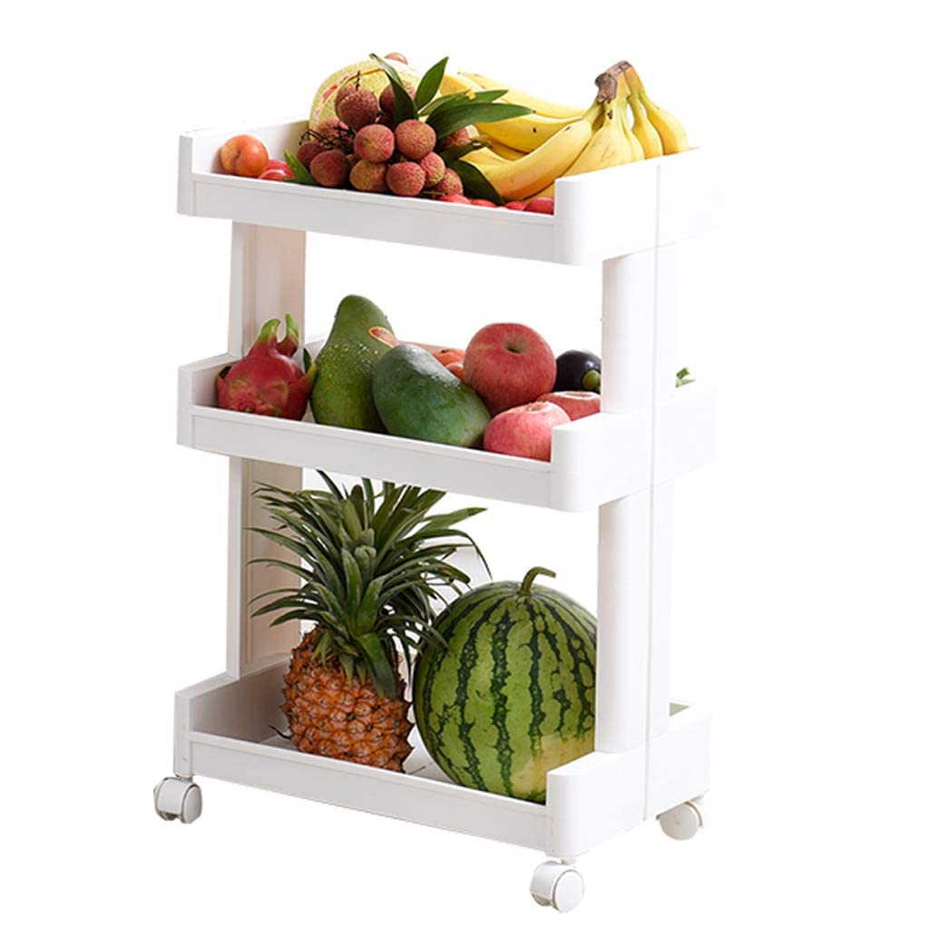 Plastic Storage Shelf Units - 5-Tier Organizer Rack for Kitchen, Bathroom, Garage & Moving | Space-Saving Home Storage Solution for Small Spaces