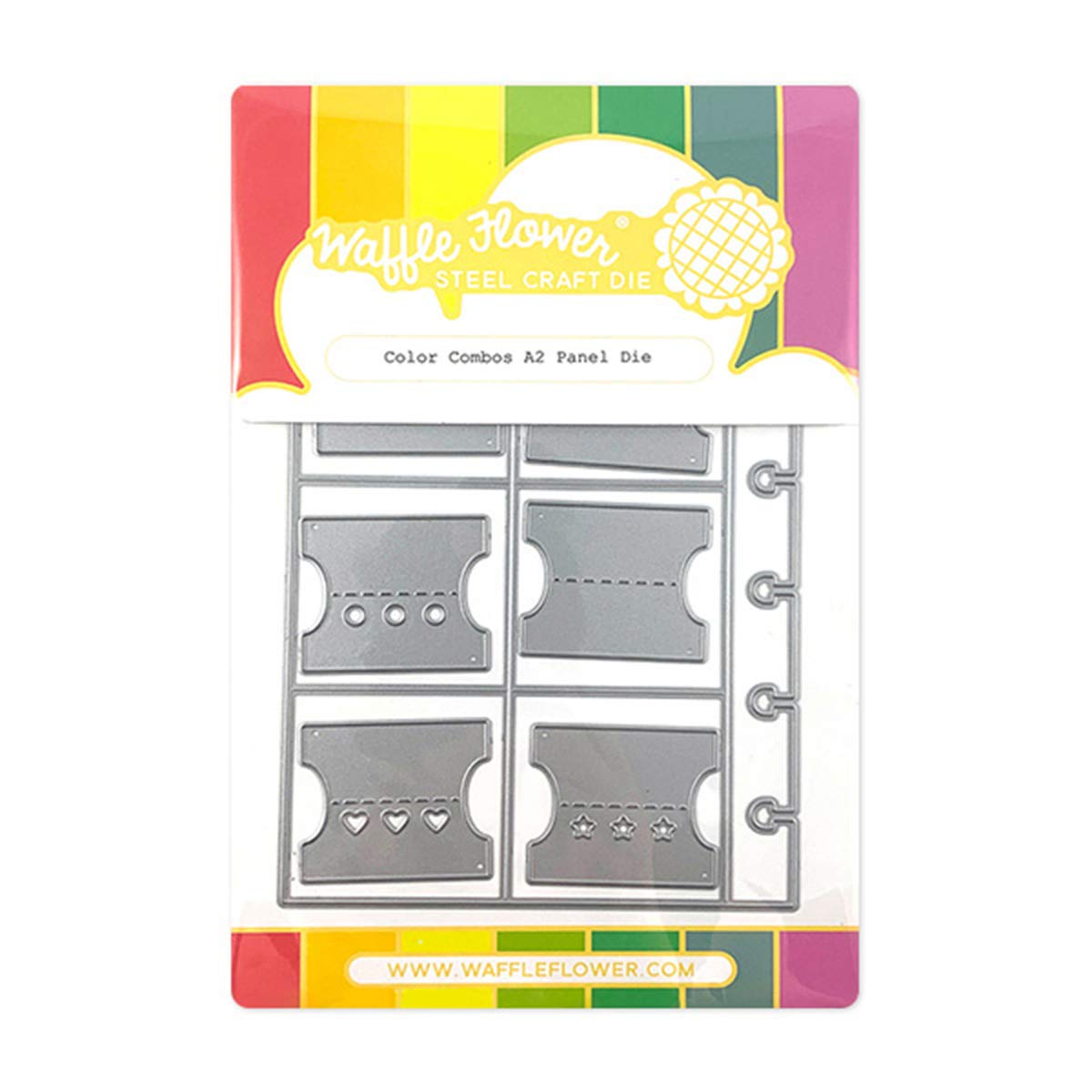 Waffle Flower Color Combos A2 Panel Die - Floral Scrapbooking Die Cut for Card Making, DIY Crafts, and Paper Art Projects