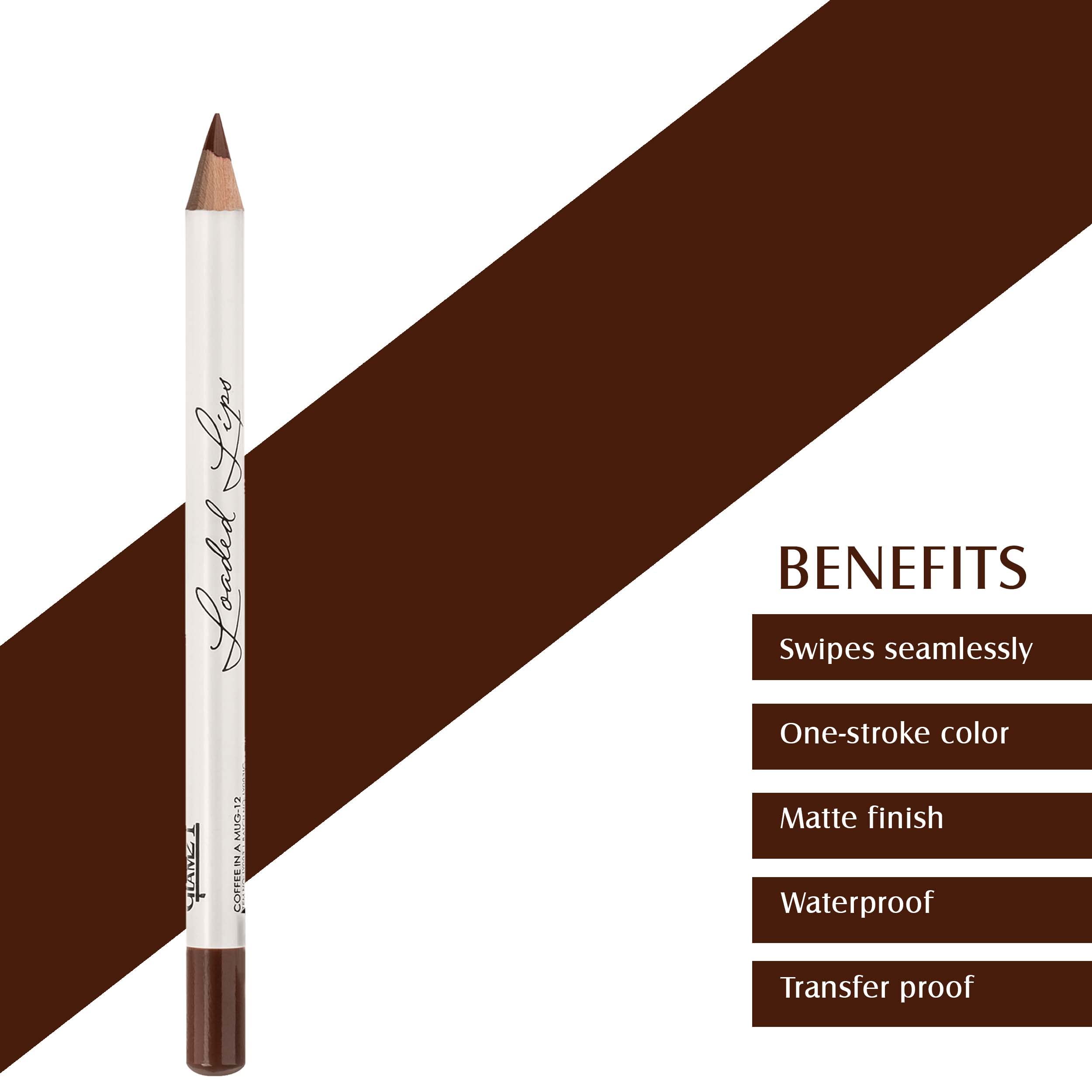 Glam21 Lip Liner - Creamy Long-Lasting Pencil for Clean Contoured Lips | Smooth Easy-Glide Formula | Perfect Pout Enhancer | Shade 12 Coffee In A Mug | Ideal for Everyday Wear, Night Out Makeup & Professional Looks