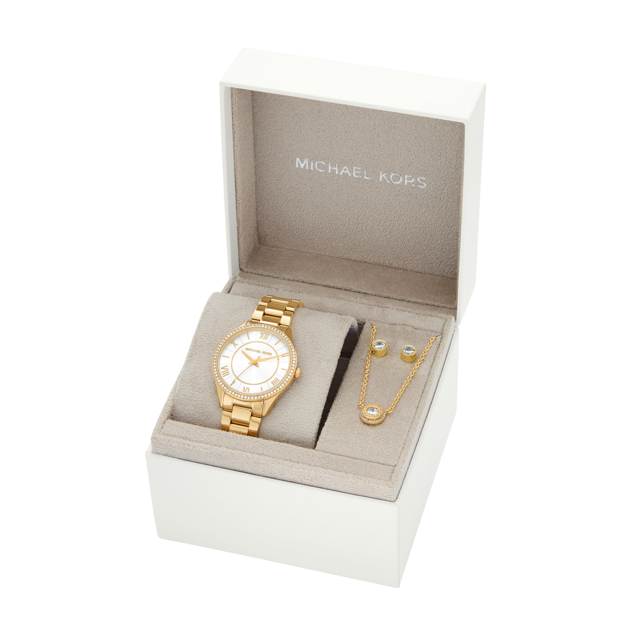Michael Kors Lauryn Women's Stainless Steel Bracelet Watch - Elegant Gold-Tone Dress Watch for Women | Perfect for Office, Date Night & Special Occasions