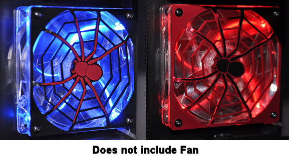 Lian Li Aluminum 140mm PC Case Fan Grill - Black/Red Spider Design (PT-G06) for Gaming PC & Computer Case Cooling