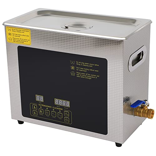 6L Ultrasonic Cleaner 28/40KHZ - Jewelry, Glasses, Watches Cleaner for Home & Dental Use
