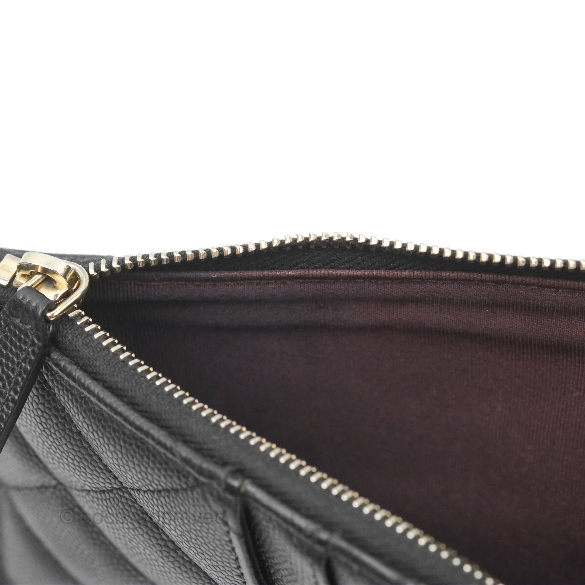 Chanel Classic Long Wallet Pouch Black Caviar Leather - Luxury Designer Wristlet Clutch for Women | Perfect for Evening Events, Parties & Daily Use