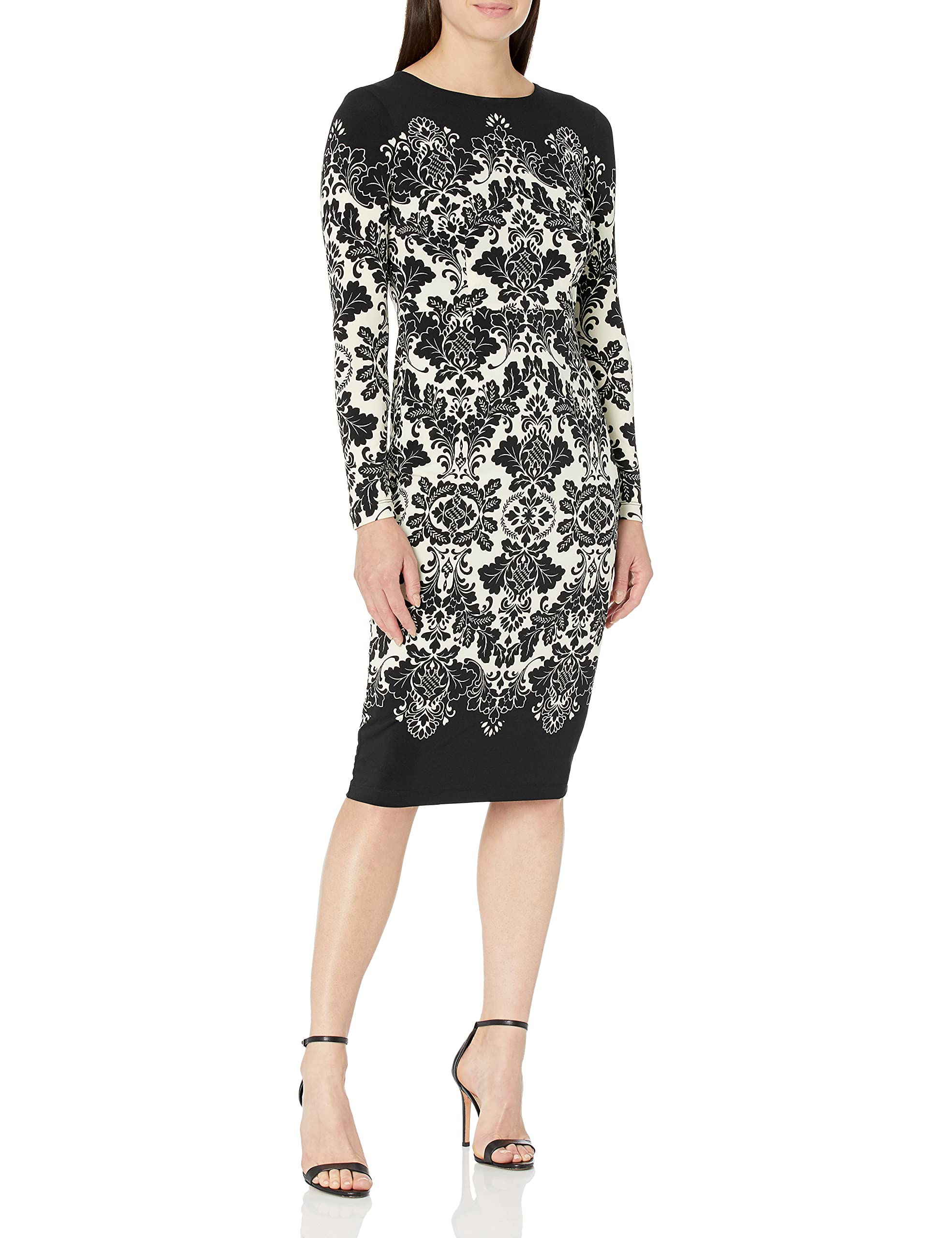 Maggy London Women's Long Sleeve Sheath Dress for Work & Evening