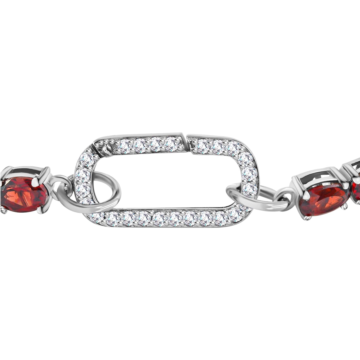 925 Sterling Silver Platinum Plated Tennis Bracelet with Charm Enhancer Lock - Elegant Women's Jewelry for Birthday, Anniversary & Special Occasions - Adjustable Size 25