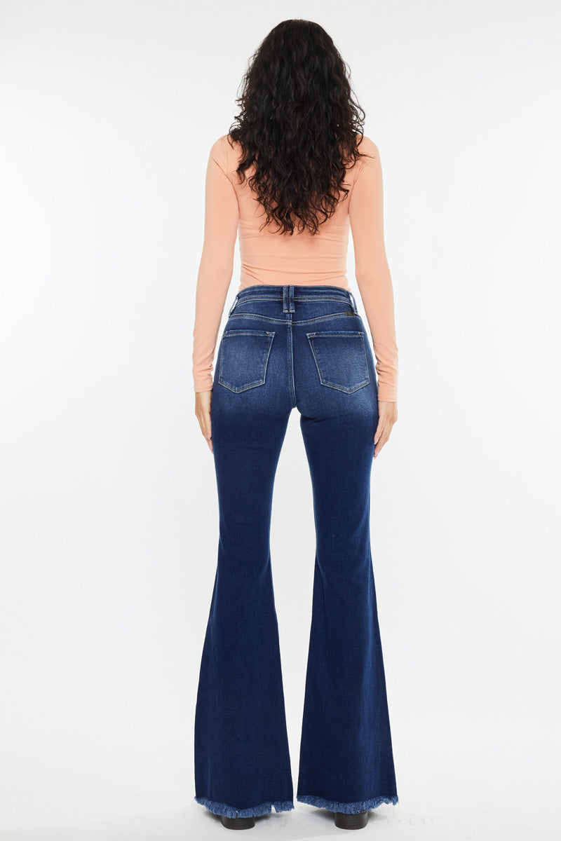 Sianne Women's High Rise Flare Jeans - Stretchy Denim Pants for Casual & Retro Style | Perfect for Everyday Wear, Date Night & 70s Fashion Looks