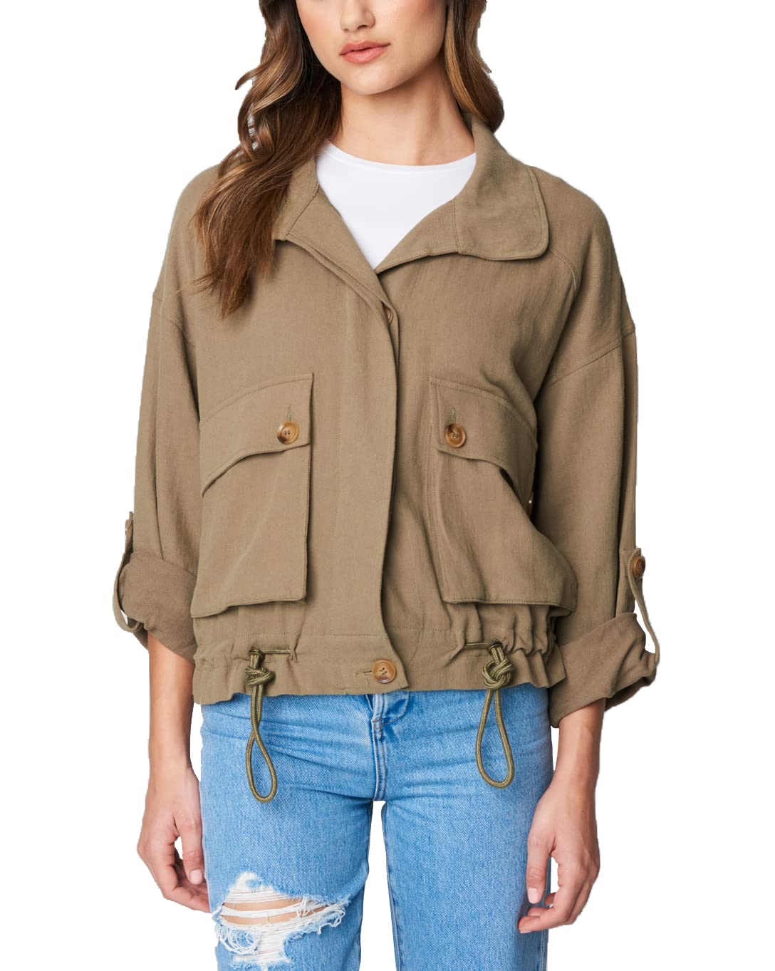BLANKNYC Women's Luxury Utility Parka Jacket with Pockets - Waterproof Winter Coat for Outdoor Activities & Urban Fashion