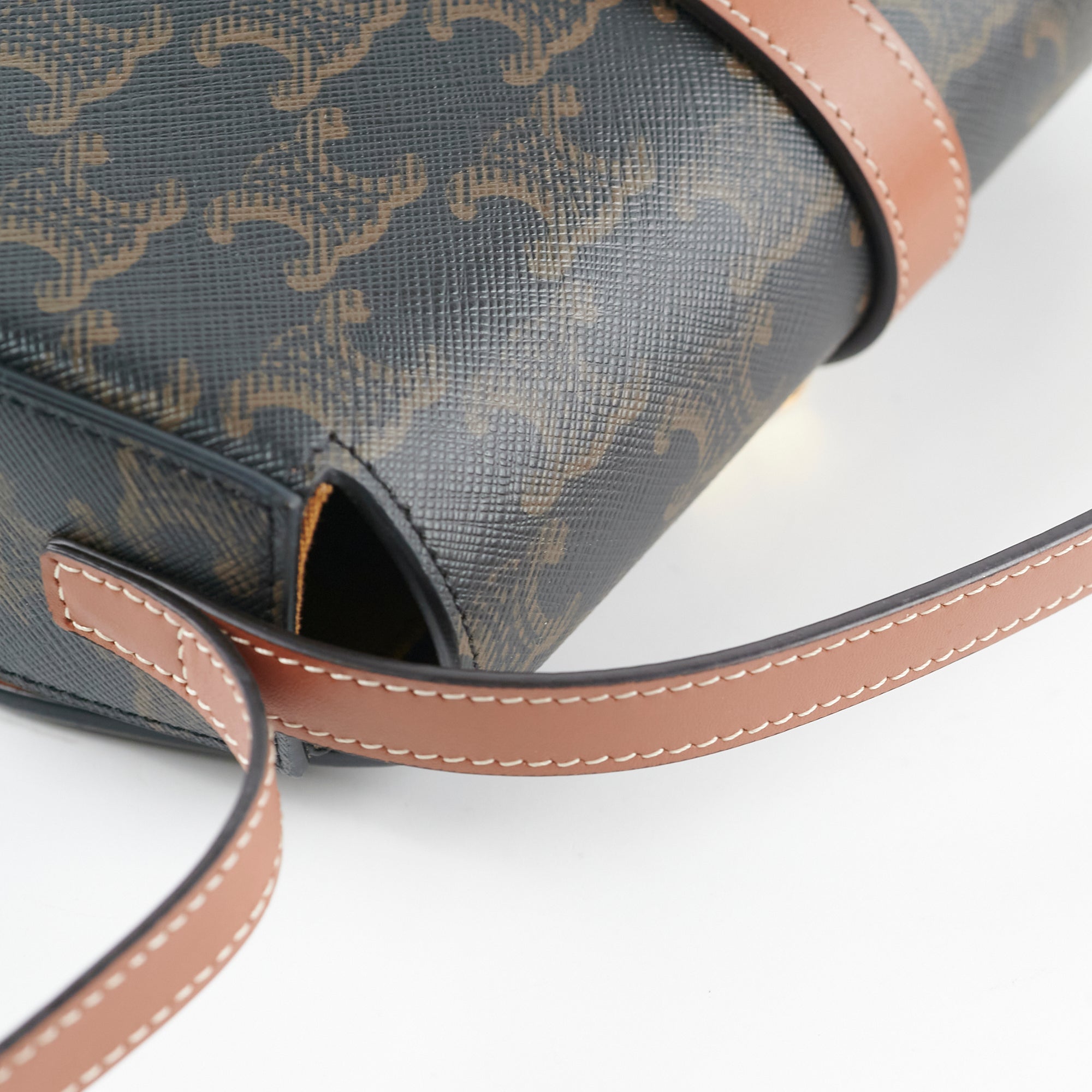 Celine Triomphe Tabou Clutch with Adjustable Strap - Genuine Leather Crossbody Bag in Brown/Tan for Women | Perfect for Evening Parties, Date Nights & Special Occasions