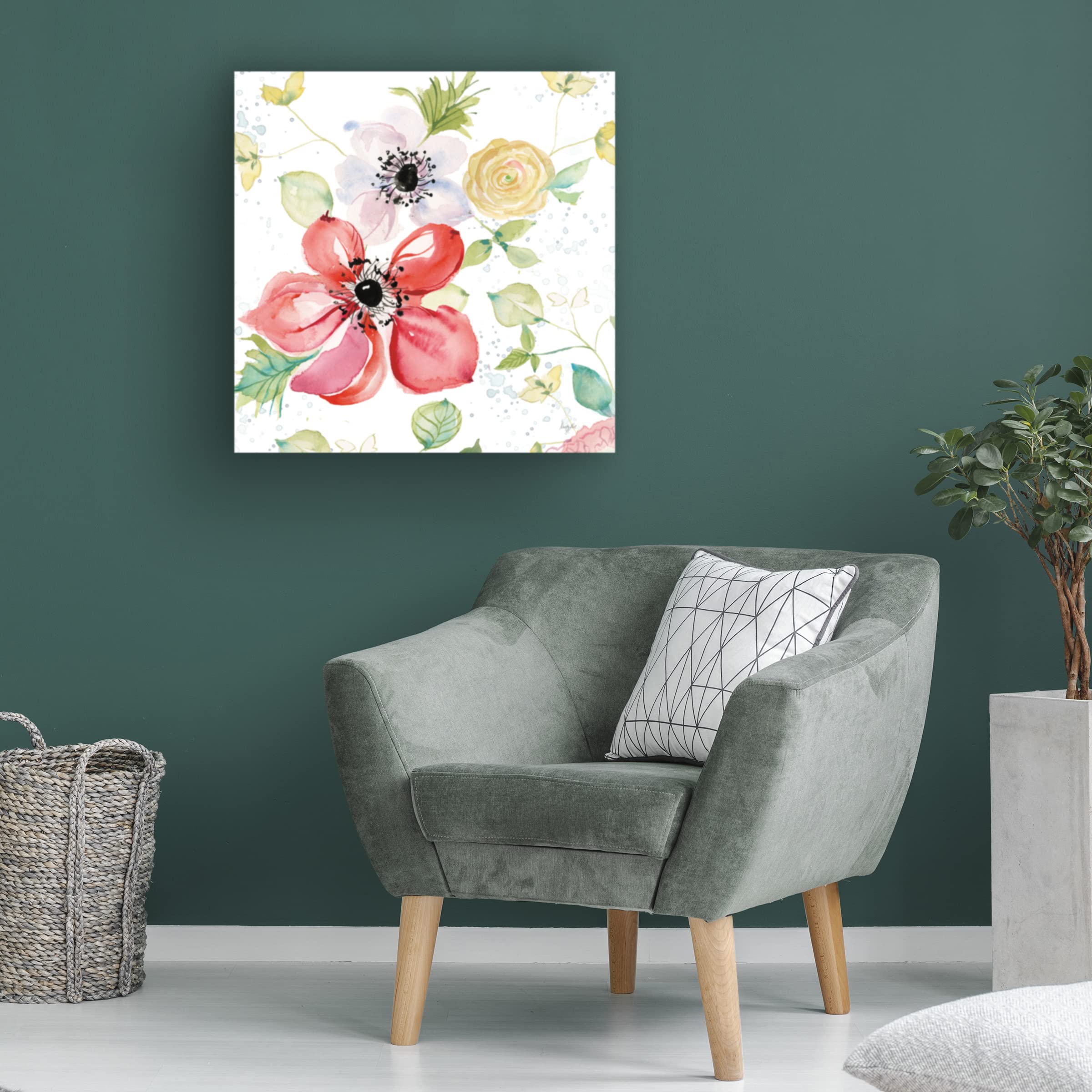 Daphne Brissonnet 'Lake Sketches Pattern II' Canvas Wall Art - Modern Abstract Landscape Painting for Living Room, Bedroom & Office Decor