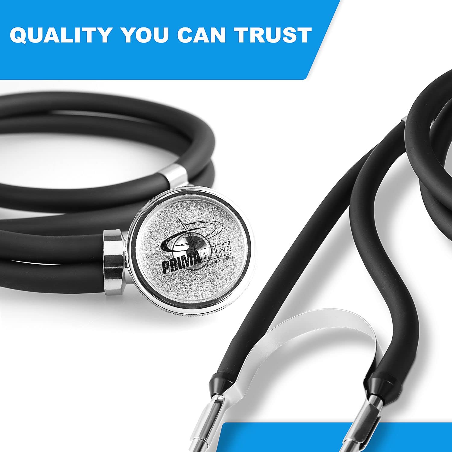 Primacare DS-9298 Black Medical Stethoscope with Analog Watch - 22