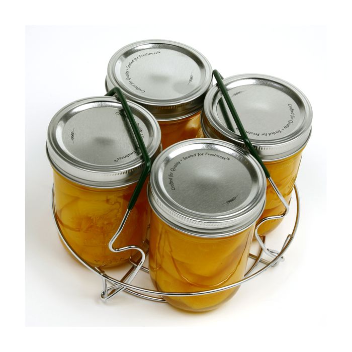 Stainless Steel Canning Rack for Mason Jars - Small Size for Home Canning, Pickling & Preserving - Fits 7 Jars Perfectly (Kitchen, Pantry & DIY Projects)