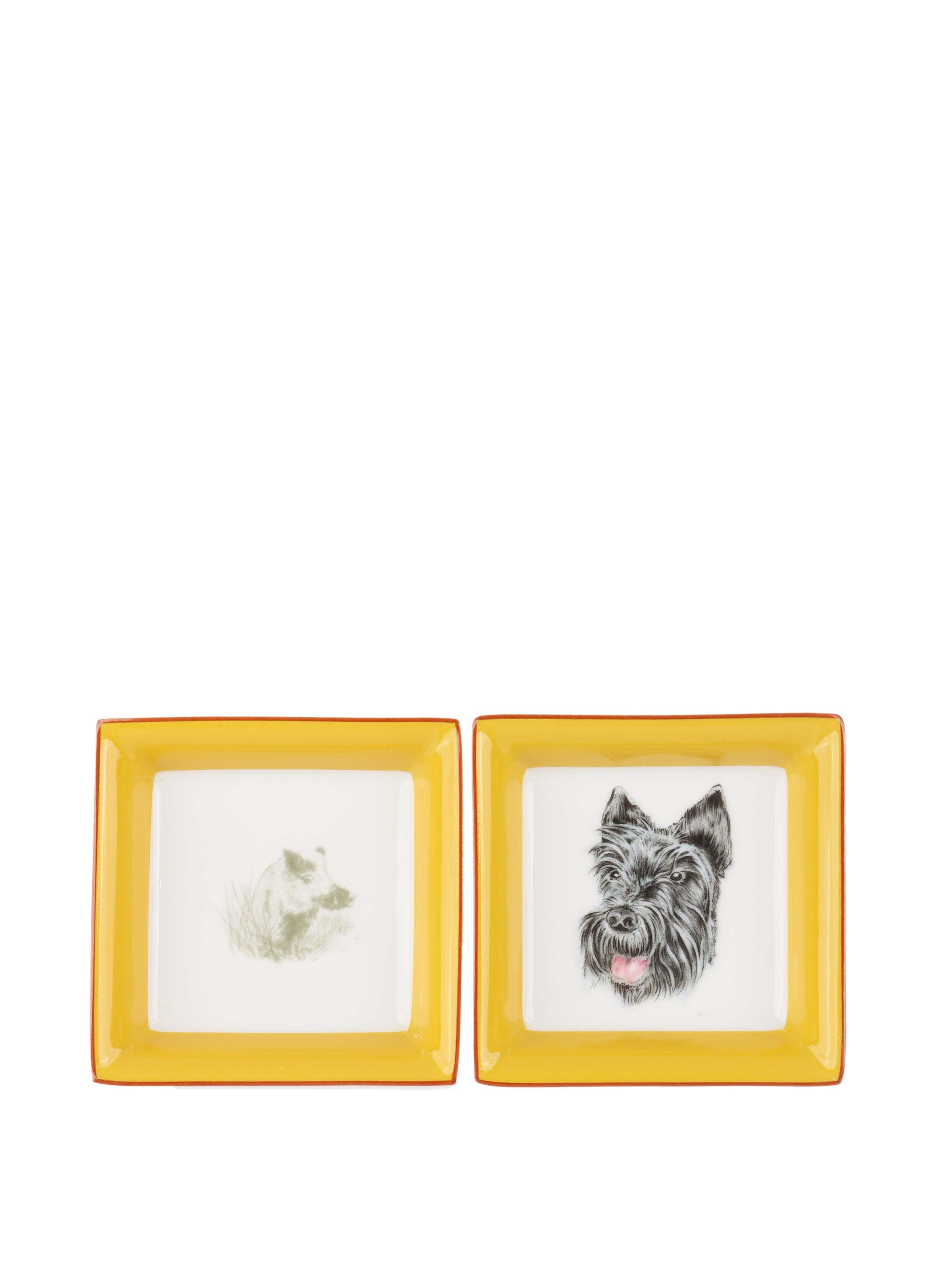 Vintage Hermes Puppy Plates - Collectible Porcelain Dinnerware for Home Decor & Gift Giving - Perfect for Dining, Display, and Special Occasions