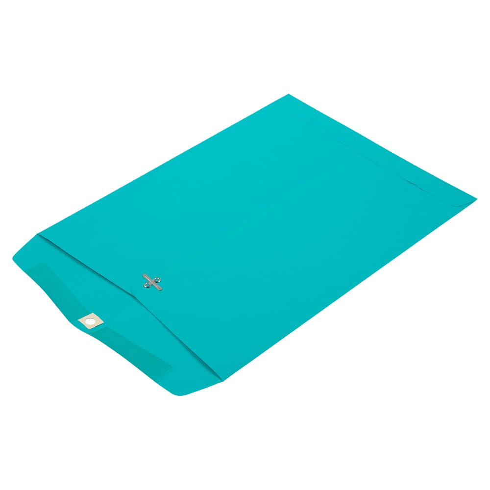 JAM PAPER 10 x 13 Inch Colored Clasp Envelopes - Bulk 500 Pack, Sea Blue Recycled Paper - Perfect for Business Mail, Wedding Invitations & Office Documents