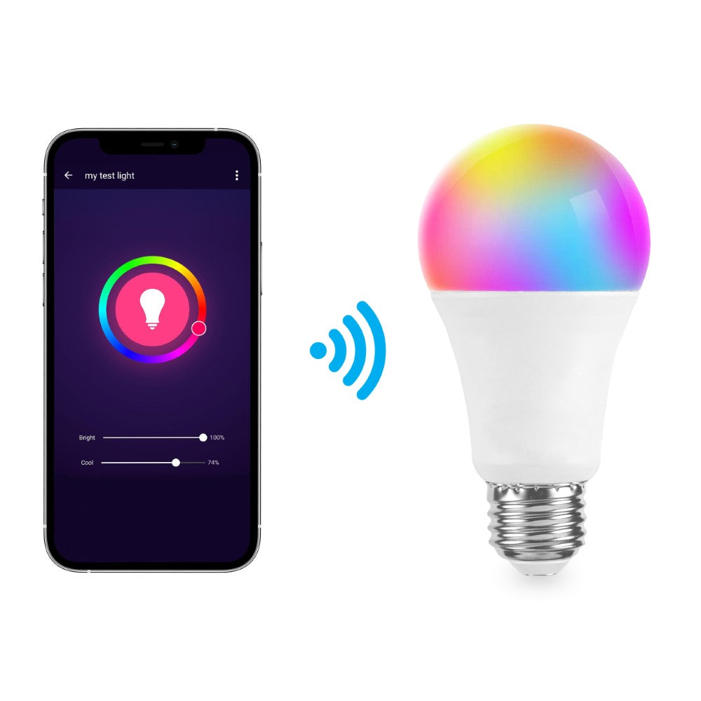 Smart A19 Dimmable LED Light Bulb - Color Changing WiFi Bulb with Alexa & Google Home Compatibility - Perfect for Bedroom, Living Room & Smart Home Automation