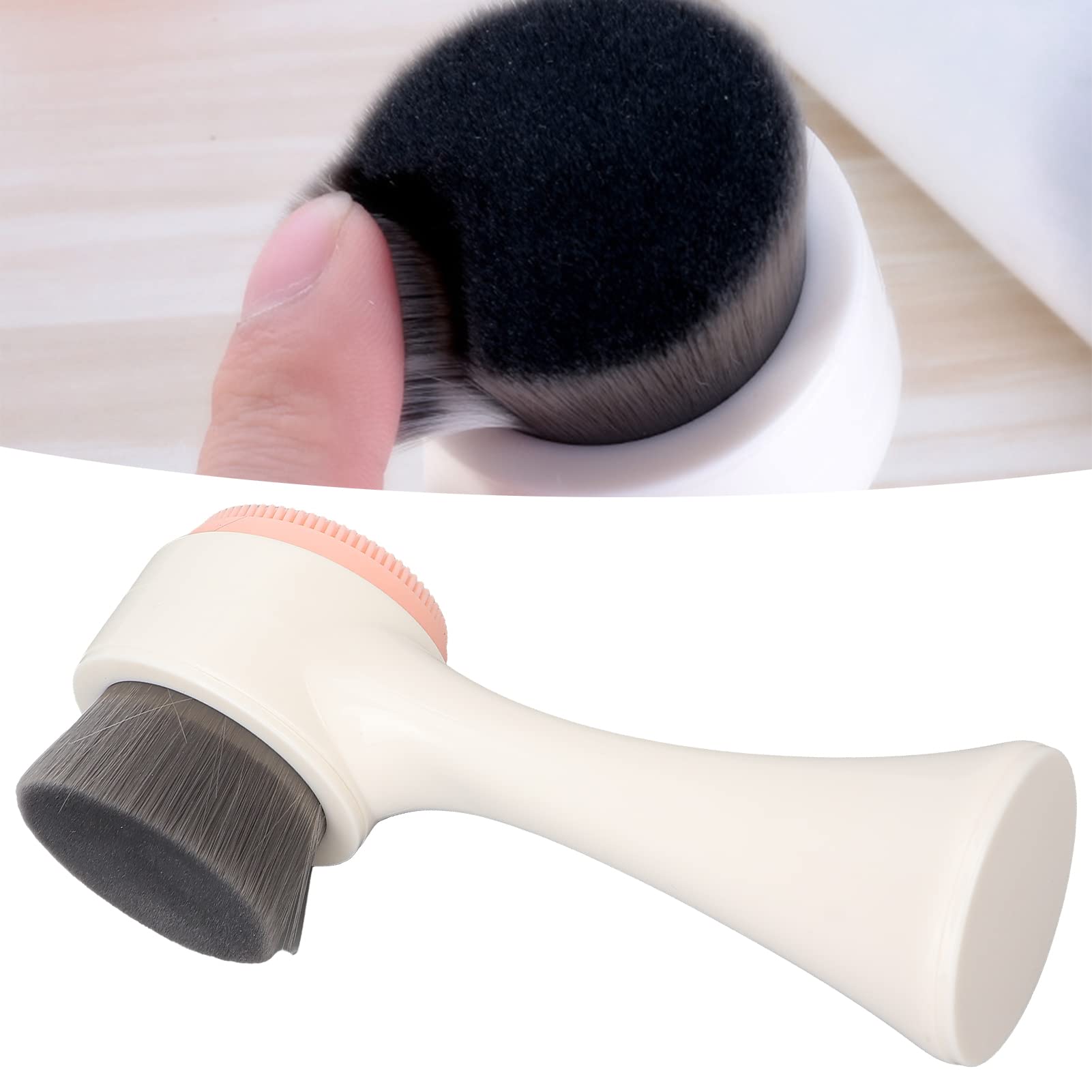 EXCLUZO Facial Exfoliator Brush - Double Sided Deep Cleaning Face Scrubber with Ergonomic Handle for Skin Care & Wrinkle Reduction | Perfect for Daily Cleansing, Massage & Exfoliation Routine
