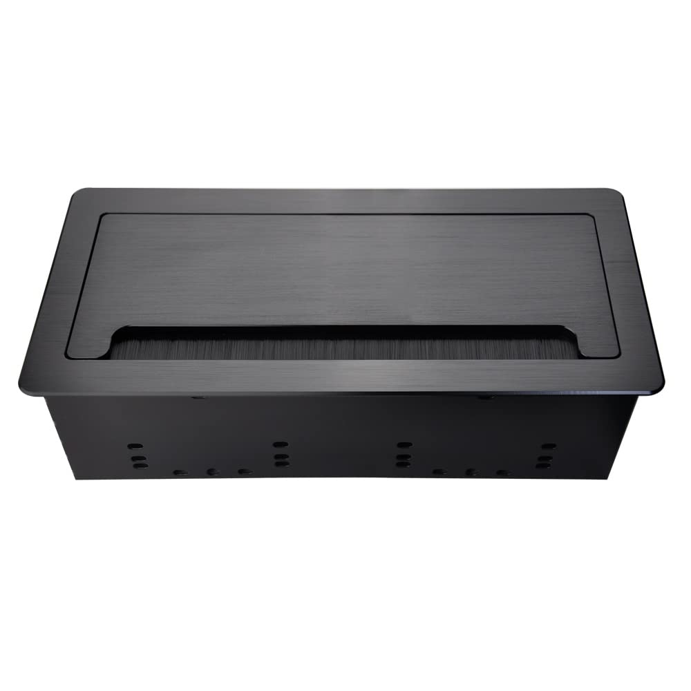 4-in-1 Connectivity Hub with 4 AC Outlets, 2 HDMI, 2 Audio, 2 LAN, USB-A/C Charging & USB 3.0 Data Ports - 5.58ft Power Cord for Conference Rooms, Home Offices & Gaming Setups (Black)