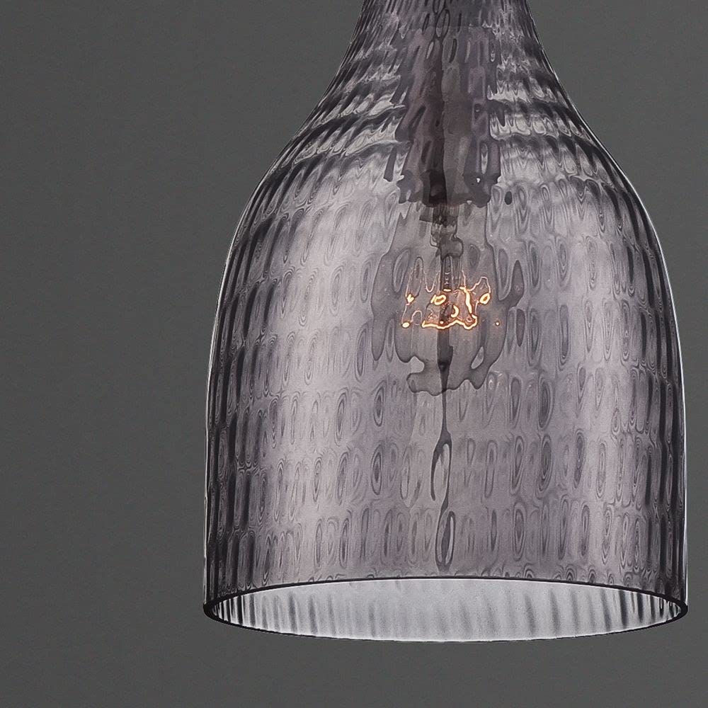 Modern 1-Light Large Chrome Pendant Light with Clear Glass Shade - 16.75 Inch Hanging Fixture for Kitchen Island, Dining Room & Entryway - Bailey Street Home 79-BEL-981398