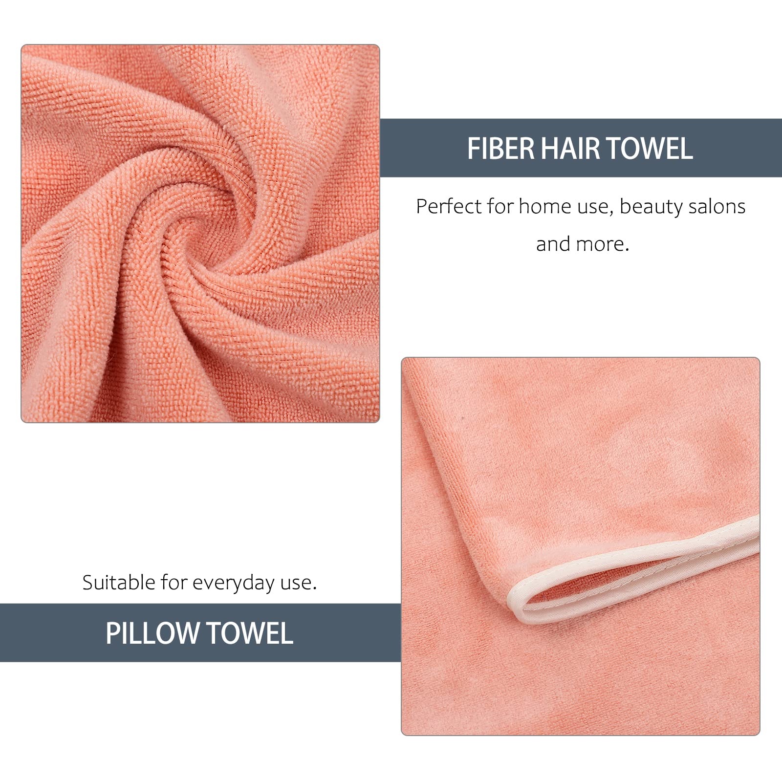 FOMIYES Microfiber Hair Towel Wrap - Soft & Absorbent Spa Headband for Shower, Facial & Makeup - Stretchable Bath Towel for Women & Men - Perfect for Salon, Gym & Travel (Orange, 1 Set)