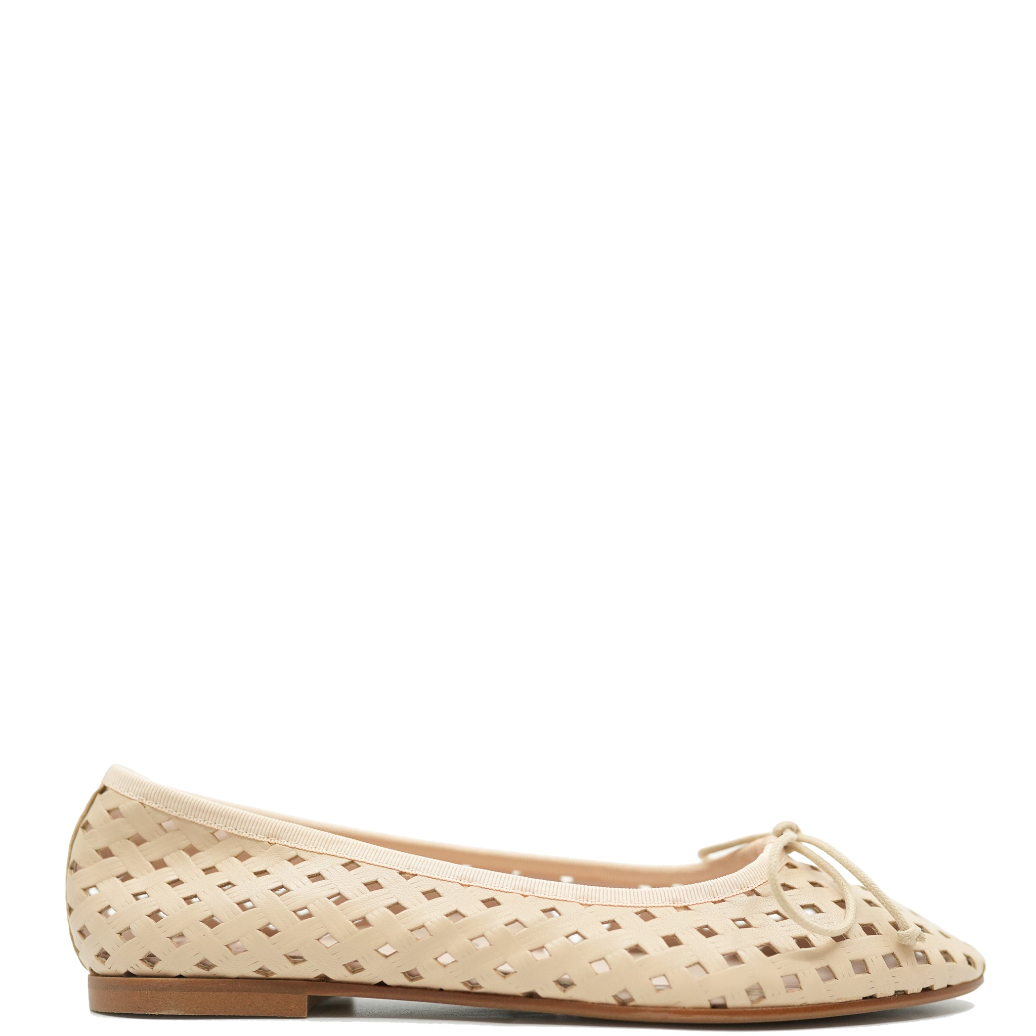 Beberlis Beige Perforated Flat Shoes - Women's Breathable Comfortable Loafers for Casual Wear & Office Outfits