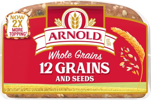 Arnold 12 Grains and Seeds Whole Grain Multigrain Bread - 24 oz Bag | Healthy High Fiber Sandwich Bread for Breakfast, Lunch & Snacks