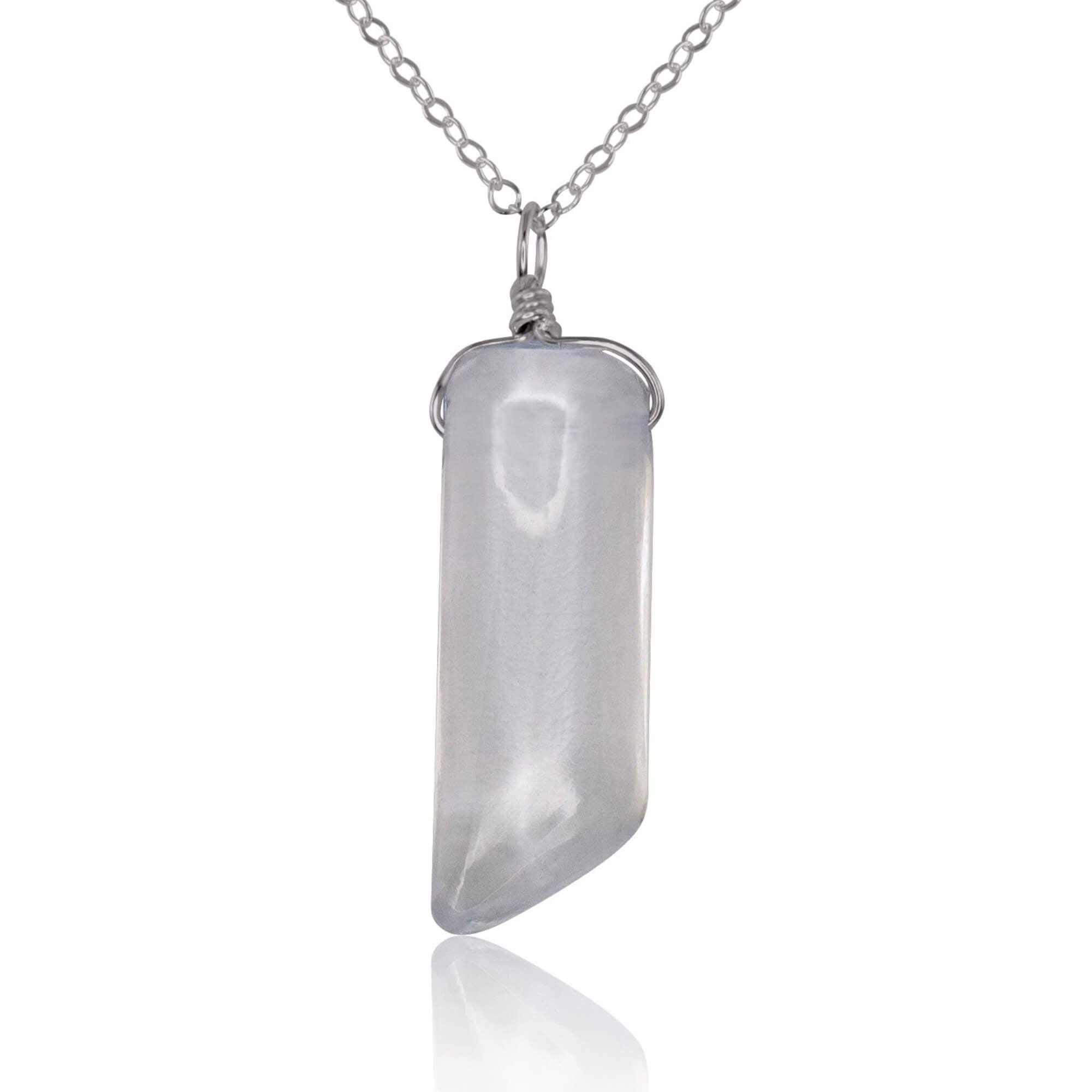 Natural Smooth Crystal Quartz Point Necklace - Healing Stone Pendant for Meditation, Energy Cleansing & Spiritual Balance | Perfect for Yoga, Reiki & Chakra Alignment
