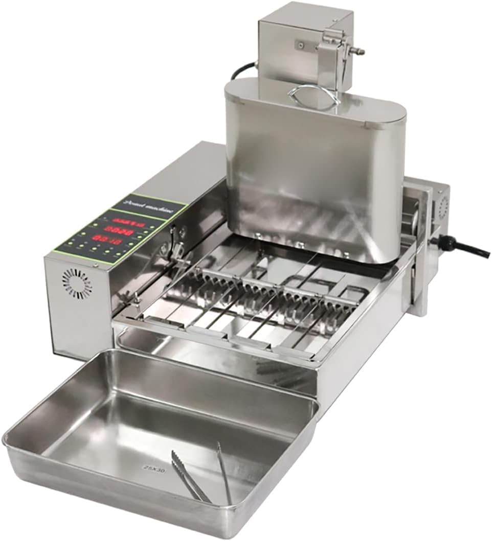 Automatic Digital Donut Fryer Machine - Commercial Mini Donut Maker with Adjustable Thickness, 5.5L Stainless Steel Hopper (1750 Donuts/Hour) - Perfect for Bakeries, Cafes, Food Trucks & Home Use
