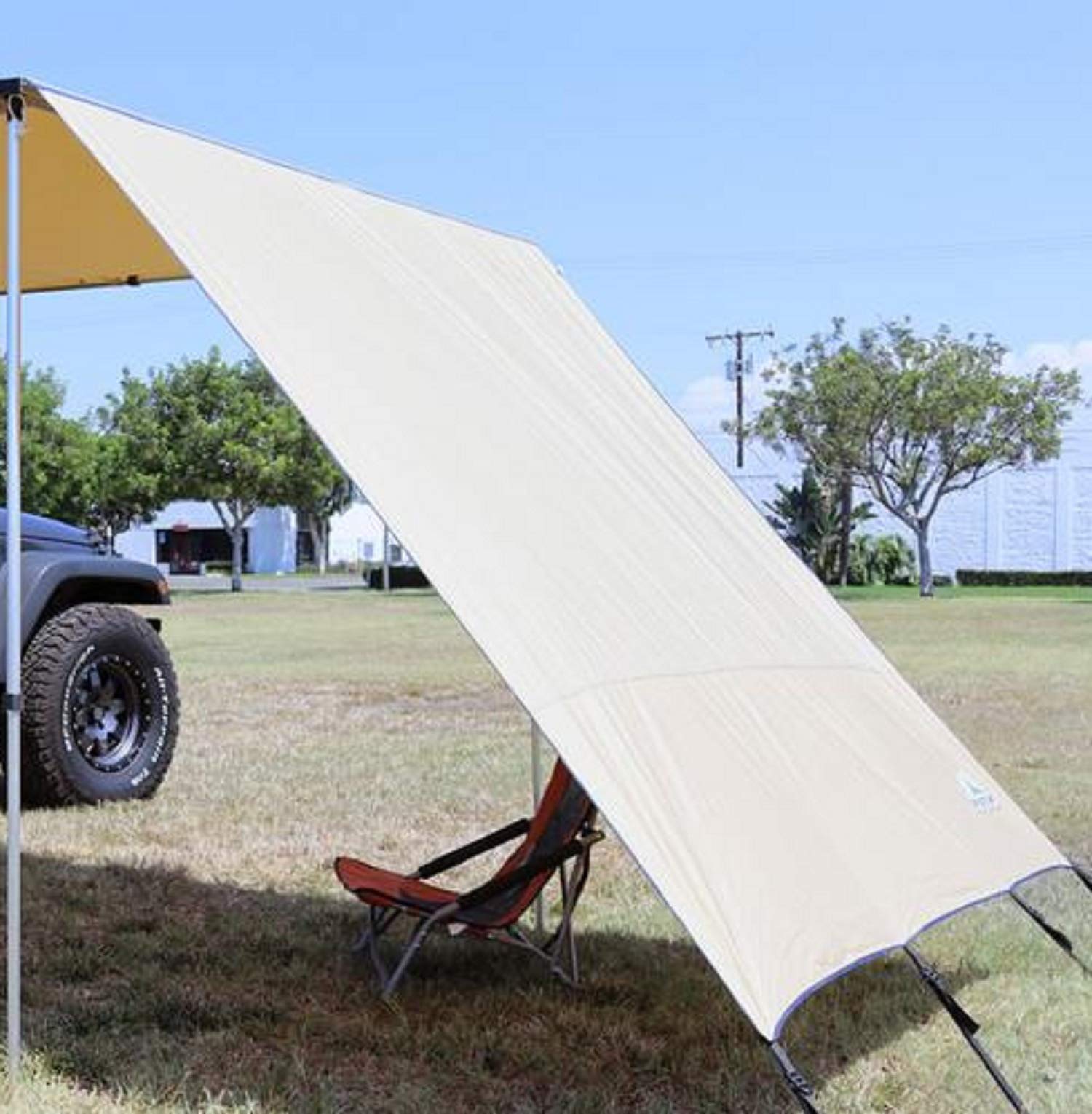 Tuff Stuff TS-AWN-RT-6.5 TS-AWN-SW-6.5 Roof Top & Shade Wall Awning - Heavy Duty Waterproof Outdoor Canopy for Camping, RV, and Patio Shelter