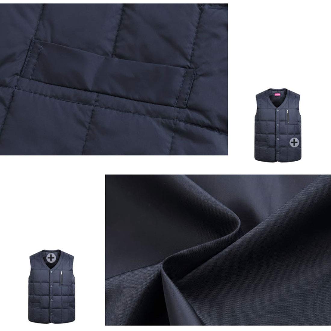 Flygo Men's Ultra-Light Outdoor Quilted Puffer Down Vest - Warm Winter Layering for Hiking, Camping & Casual Wear