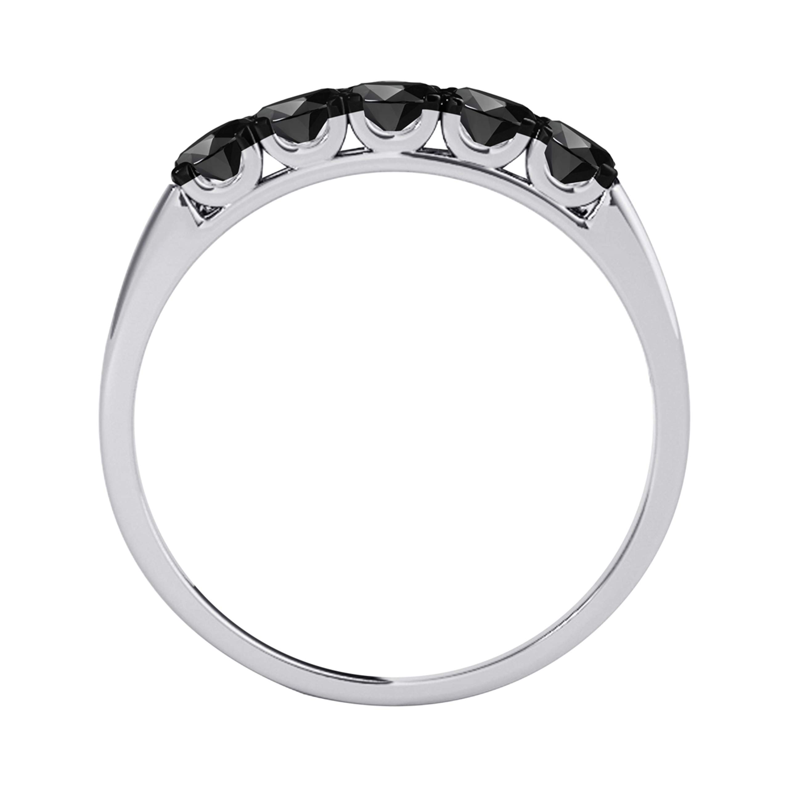 Black Diamond 10K Solid Rose, White & Yellow Gold Engagement Ring for Women - Perfect Valentine's Day, Anniversary & Proposal Gift - Elegant Jewelry for Weddings, Engagements & Special Occasions
