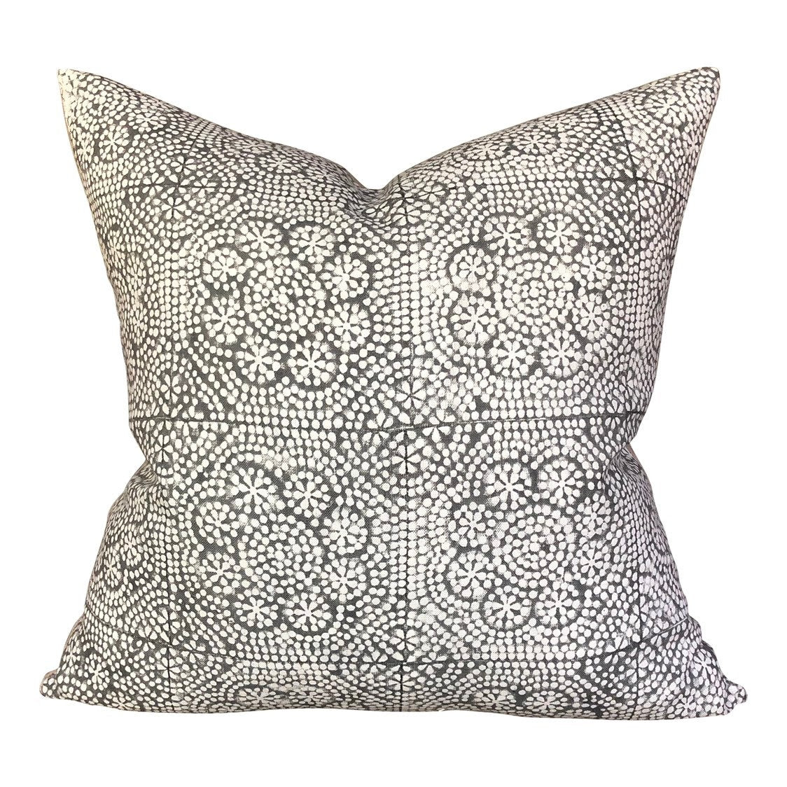 READY TO SHIP Designer Wisteria in Noir Linen Pillow Cover - Elegant Home Decor for Living Room, Bedroom & Sofa