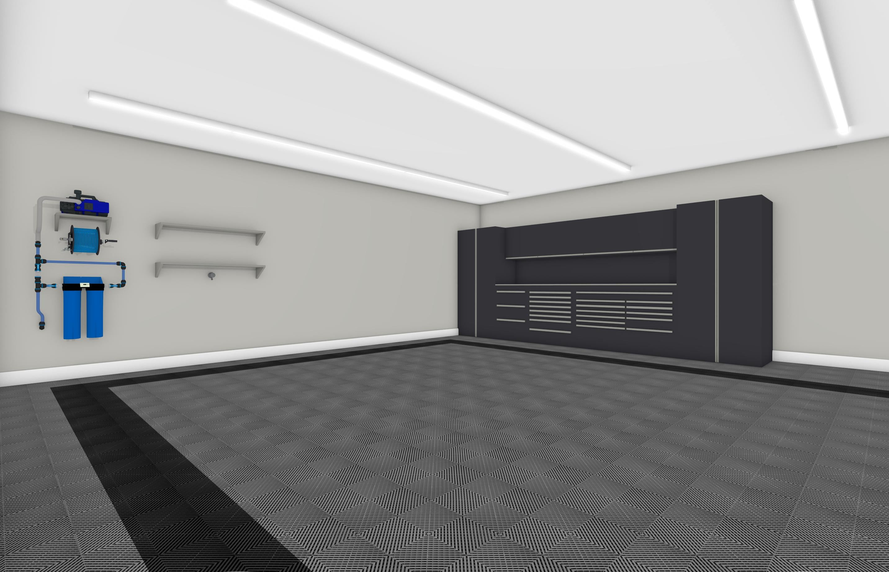 Swisstrax Modular Garage Floor Tiles - 4 Car Garage Flooring Solution - Durable & Easy to Install for Home Garage, Workshop, and Car Showroom