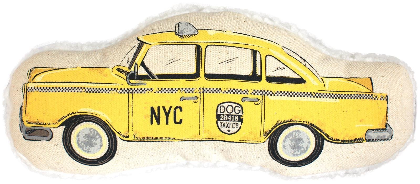 Harry Barker Taxicab Dog Toy - Small Yellow Plush Chew Toy for Small & Medium Dogs - Perfect for Fetch, Tug-of-War & Cuddling Playtime