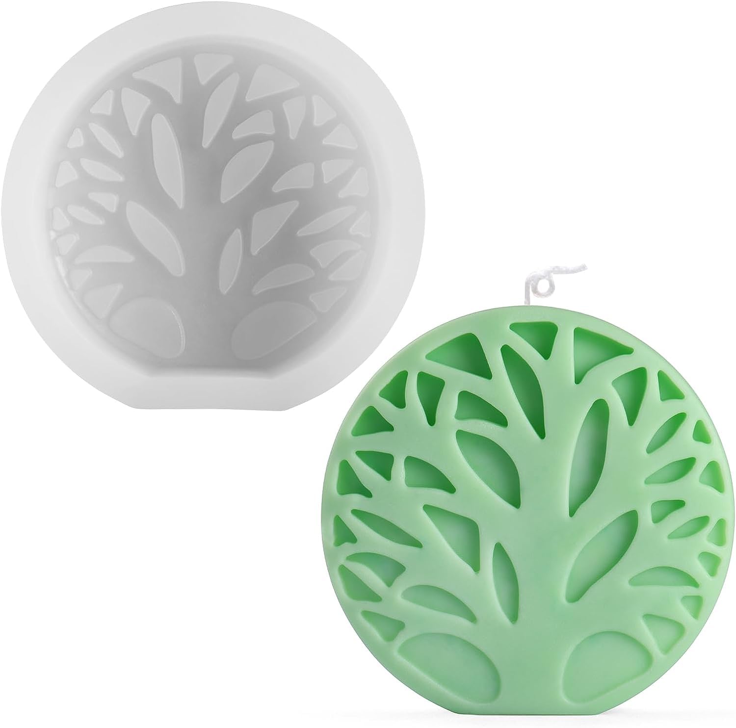 Tree of Life Candle Silicone Molds - 3D DIY Candle Making Kit for Aromatherapy, Handmade Soap & Wax Melts - Resin Soap Mold for Home Decor, Gifts & Crafting - Perfect for Relaxation, Spa & Meditation Spaces