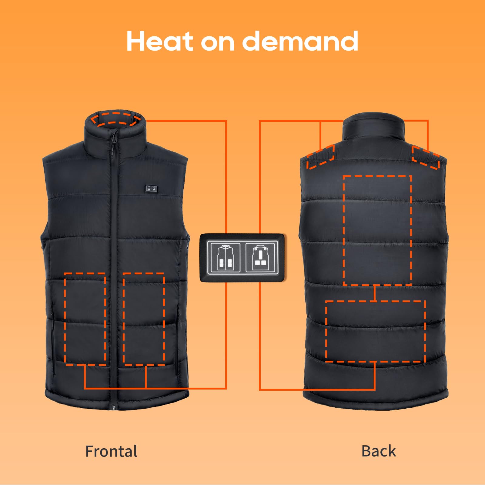 Heated Jacket for Men & Women - 16000mAh Battery Powered Winter Vest for Outdoor Activities, Hunting, Camping, Hiking & Cold Weather Wear